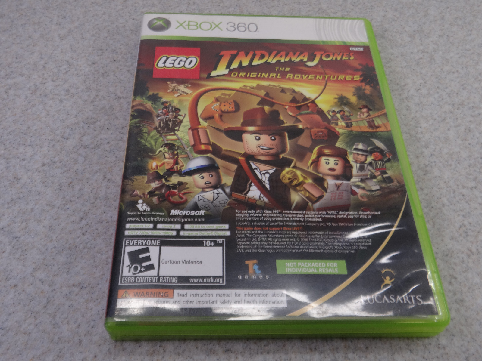 Microsoft Xbox 360 CIB Lego Indiana Jones The Original Adventures and Kung Fu Pa