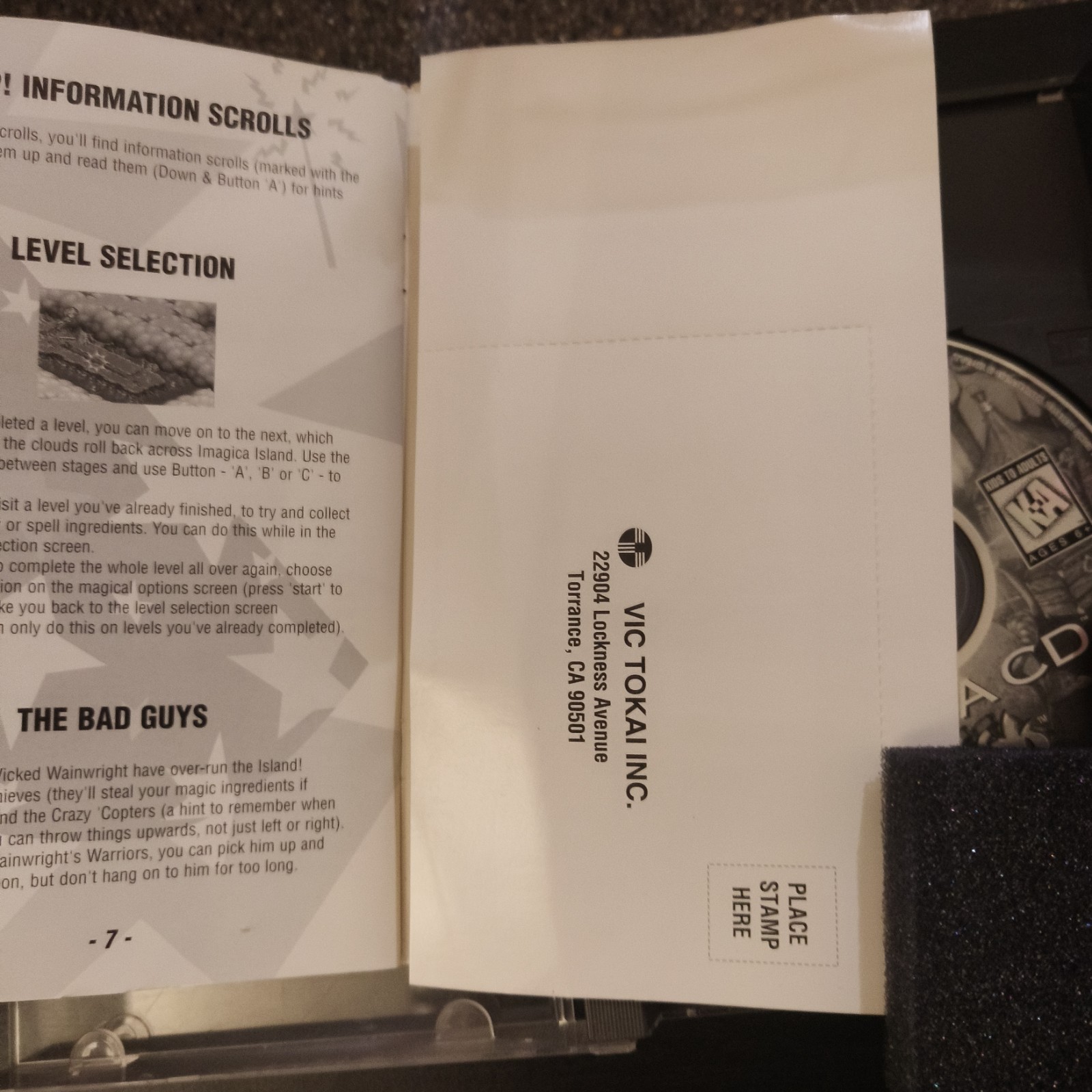Flink (Sega CD, 1994) Complete with Registration Card