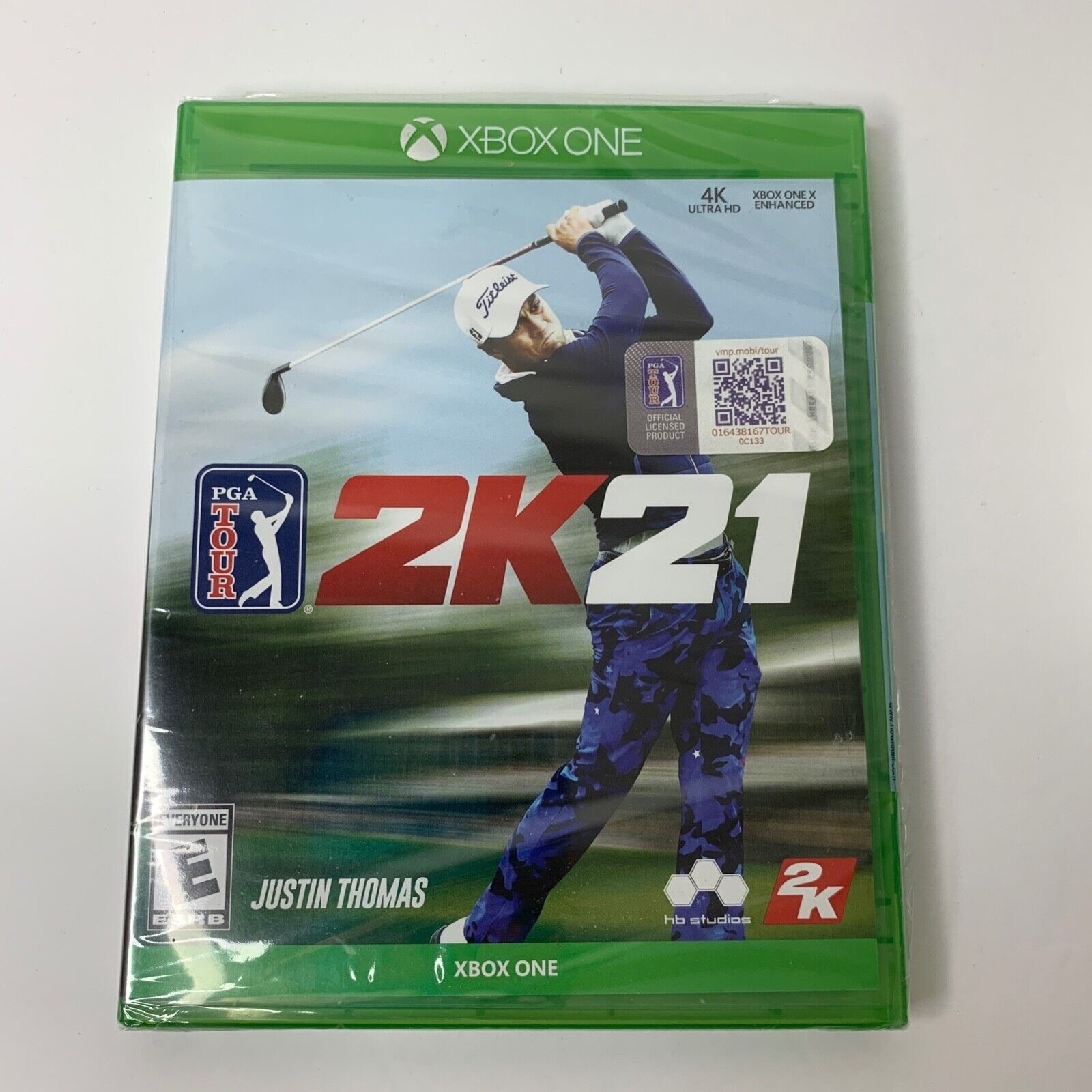 PGA Tour 2K21 Xbox One Game Justin Thomas Cover 4K Ultra HD Enhanced -New Sealed