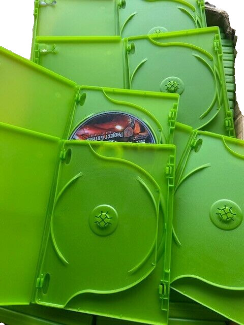 New Replacement Double Game Cases Microsoft Xbox Green, or use for Single Disk