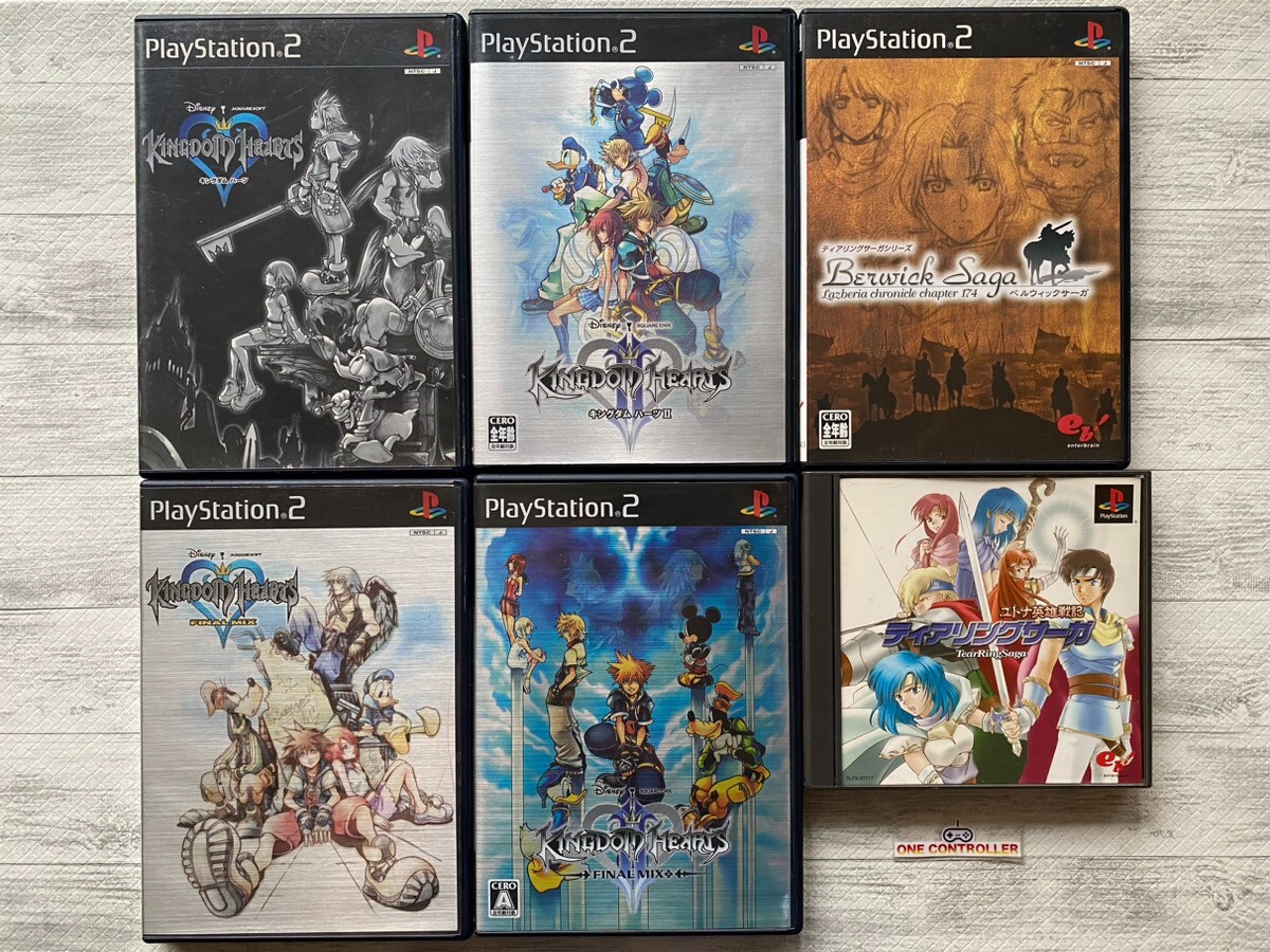 SONY PS 1 2 Kingdom Hearts Ⅰ＆ Ⅱ & Final Mix & TearRing Berwick Saga from Japan