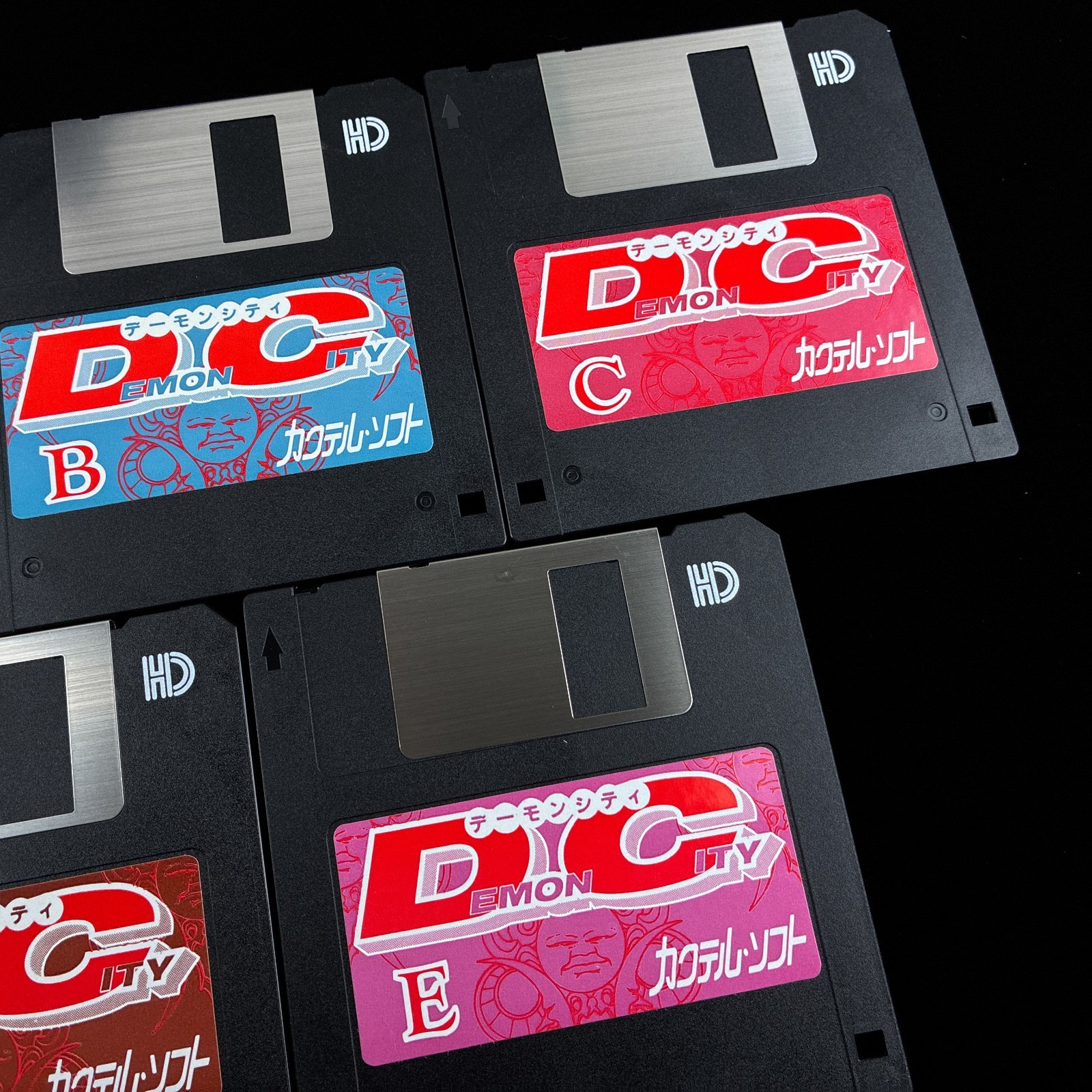 1996 Cocktail Soft Demon City PC-9801 PC98 3.5″ VN Visual Novel Game w/ Artbook