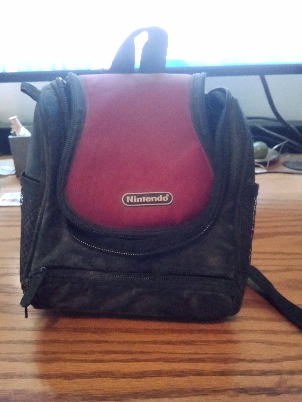 Nintendo Mini Backpack Gameboy/DS 2DS 3DS Black Red Carrying Travel Case Used
