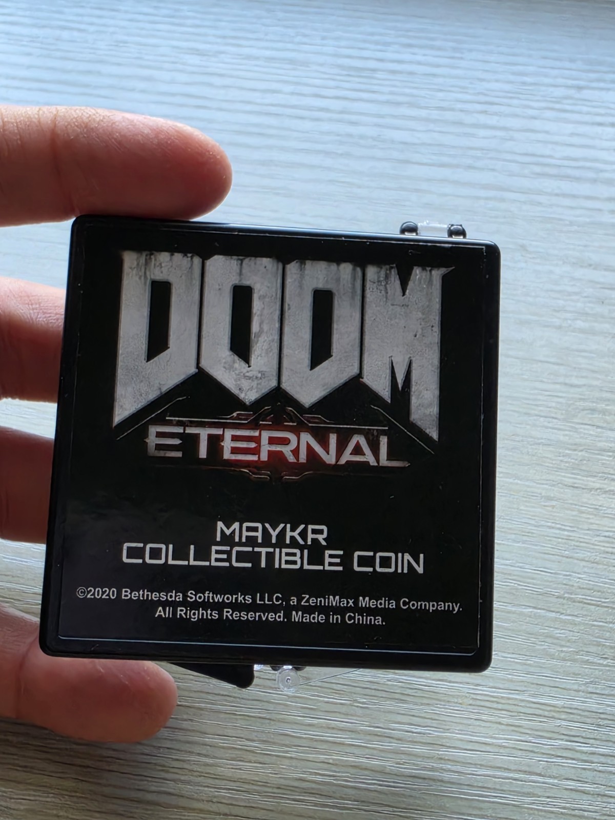 DOOM Eternal Maykr Challenge Coin Medal Rare Bethesda Gear Store #101 Of 500