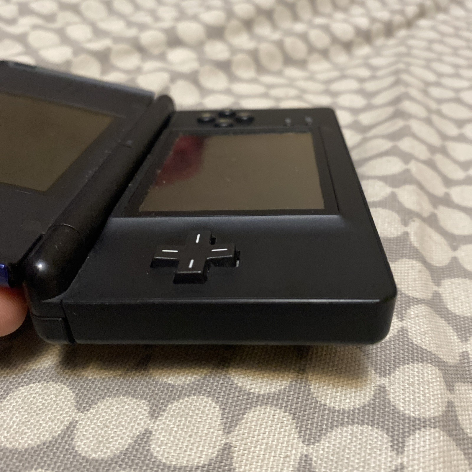 Nintendo DS Lite Blue/Black Handheld Console System With Game No Charger, Stylus