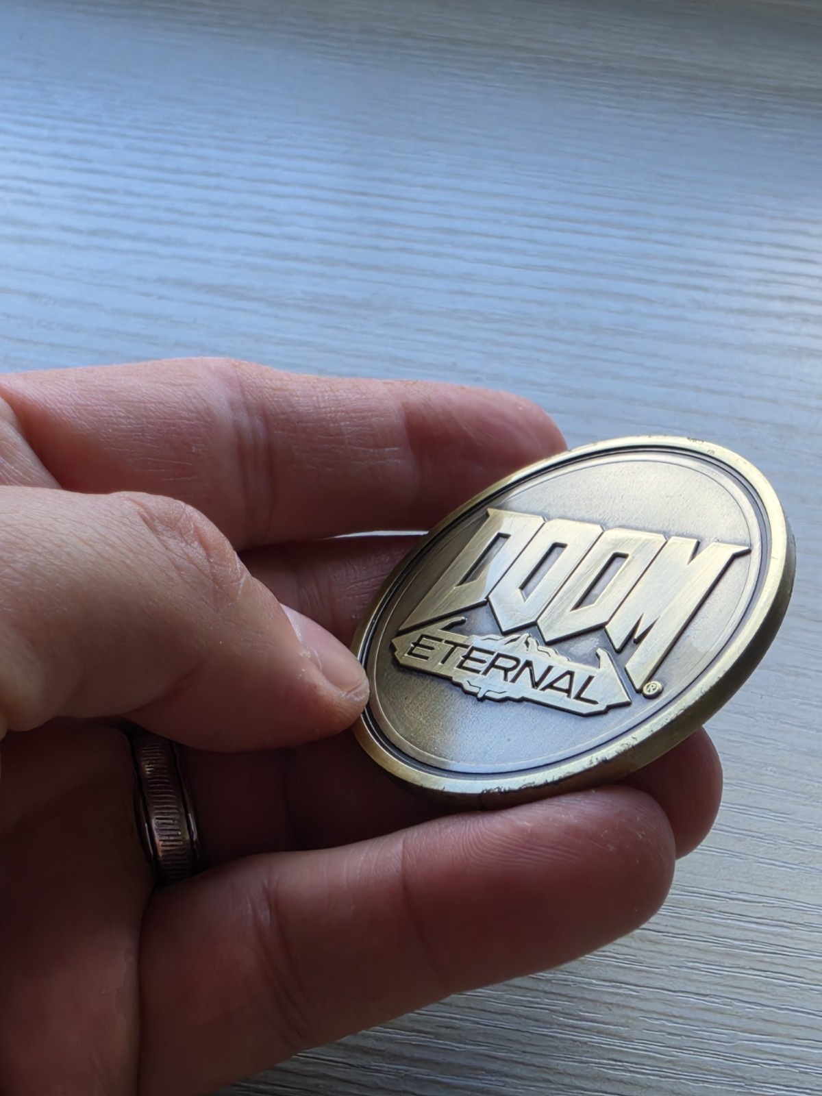 DOOM Eternal Maykr Challenge Coin Medal Rare Bethesda Gear Store #101 Of 500