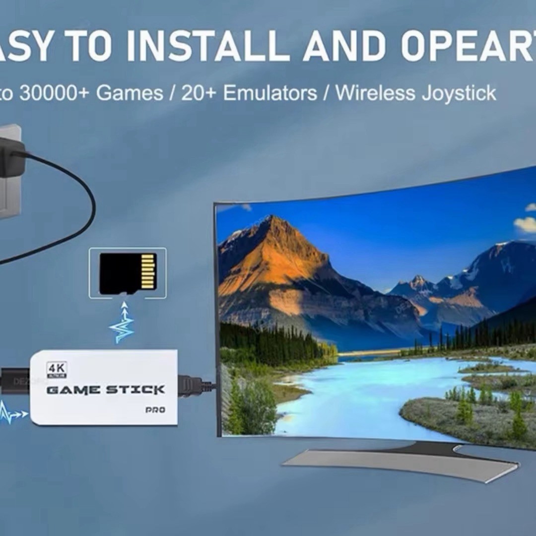 4K Ultra HD Arcade Hub 64G Two Player Offline TV Gaming Console Plug & Play Gift