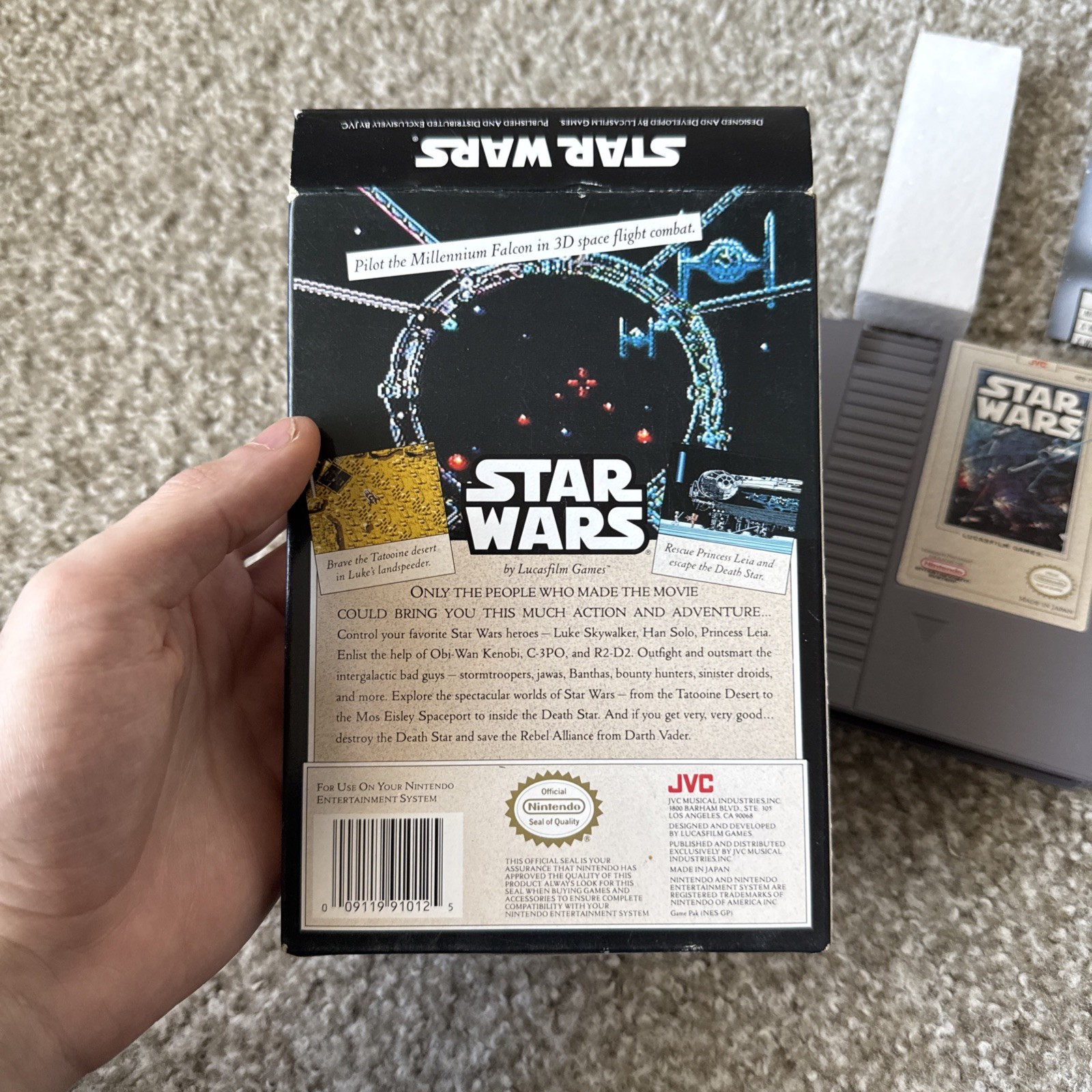 oval seal Star Wars complete in box nintendo nes