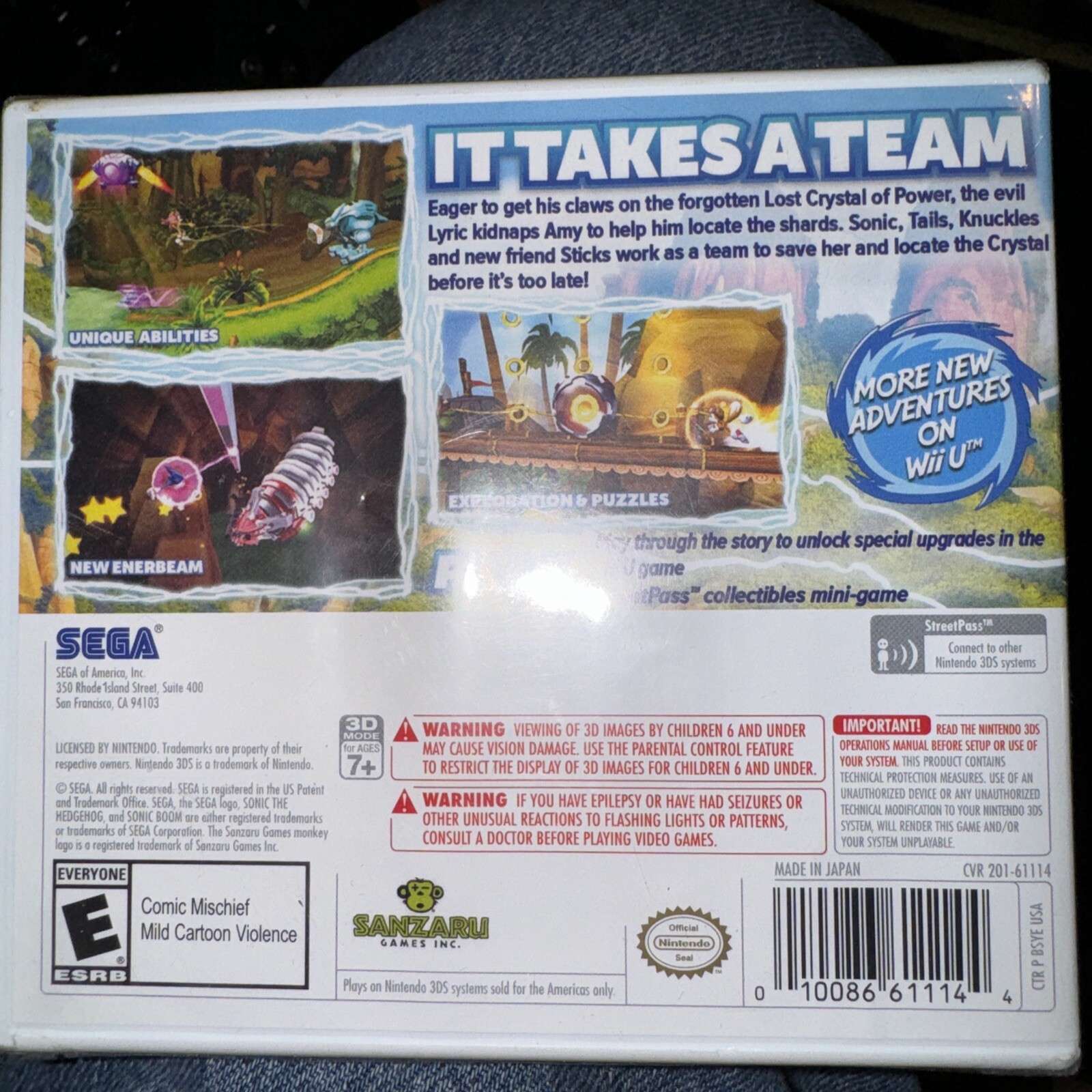 Sonic Boom: Shattered Crystal (Nintendo 3DS, 2014)