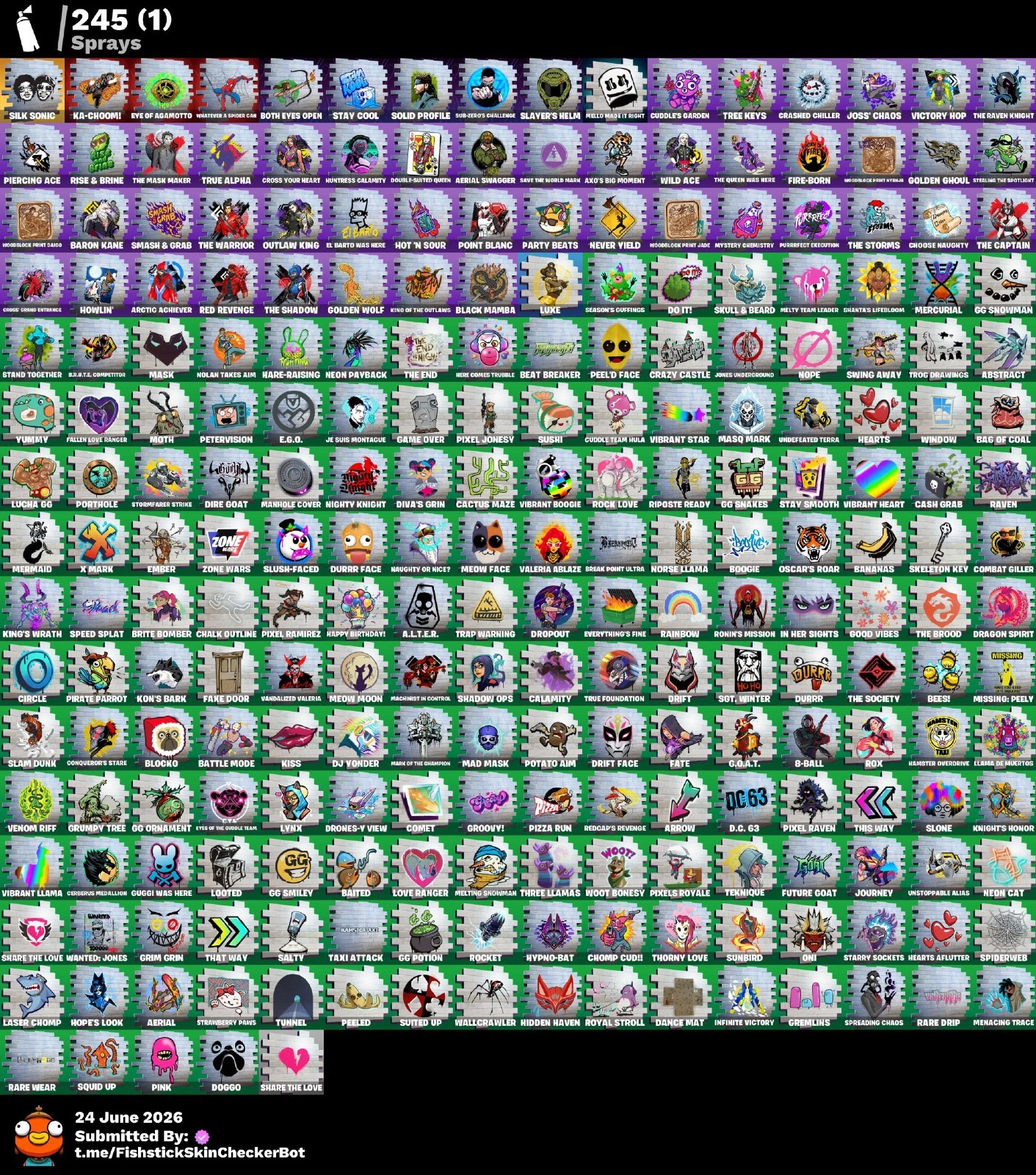🔥171 Set: Sparkle Specialist, The Reaper, Omega 5, Floss, Fresh, Blue Squire