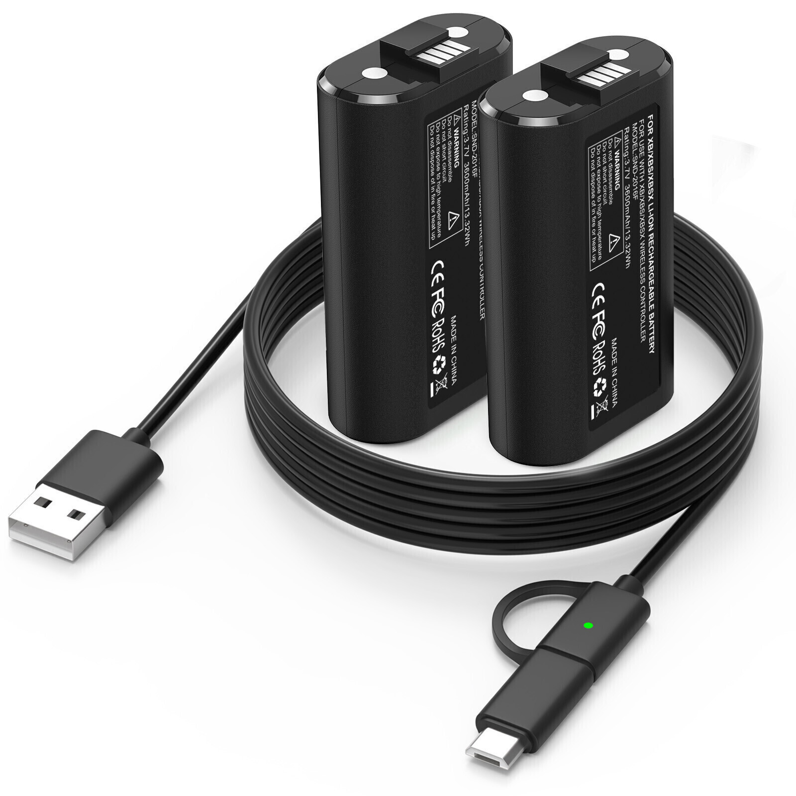 2x for Xbox Series X|S/Xbox One Rechargeable Controller Battery Pack Newest