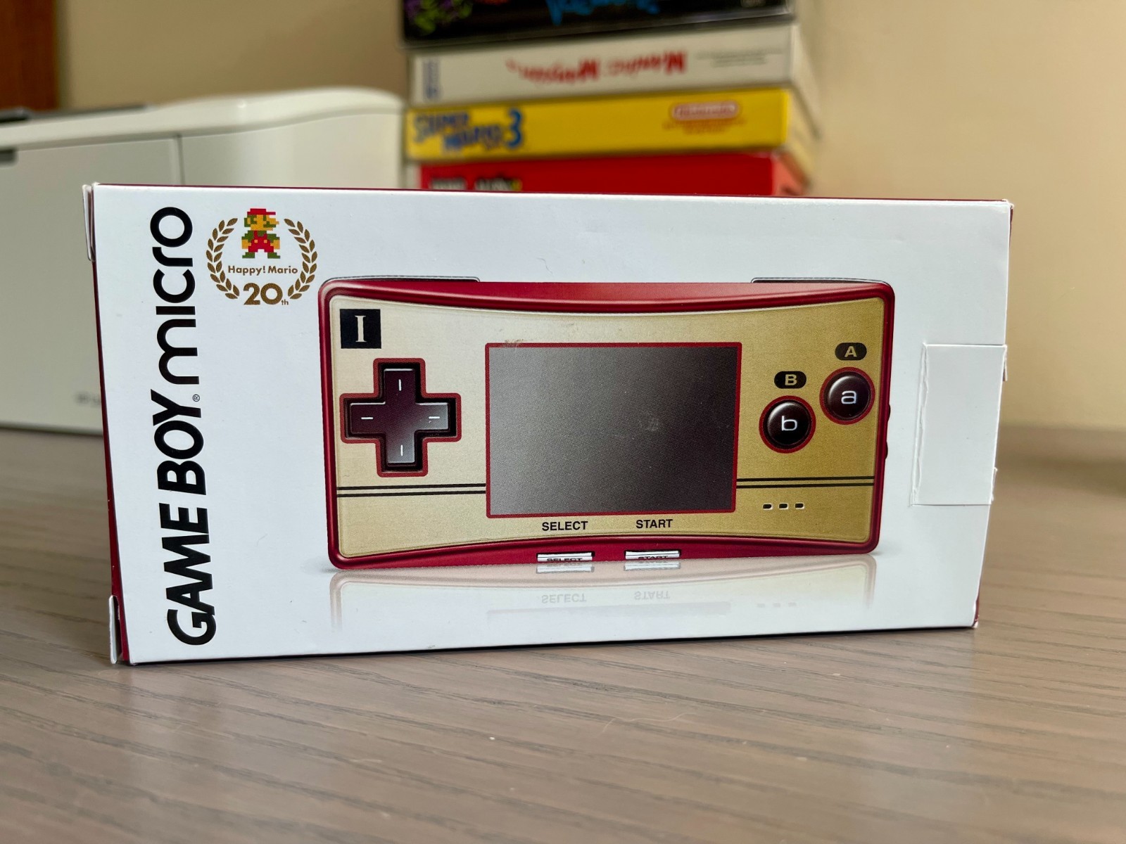 Nintendo Game Boy Micro Mario 20th Anniversary Famicom Edition Complete CIB JP