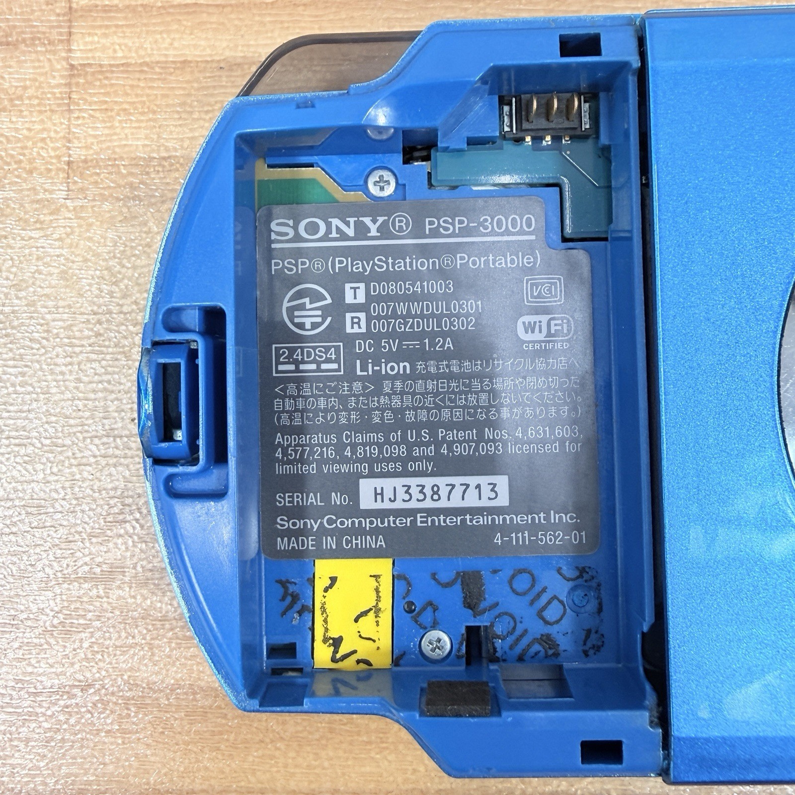 (Lot of 1) Sony PSP-3000 Console Blue 1GB Memory OEM Adapter New Battery Used