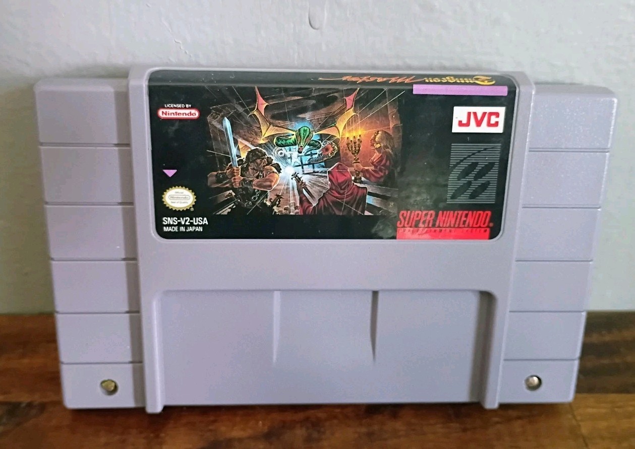 Dungeon Master SNES Super Nintendo Game Cartridge JVC Blockbuster SEE PICS