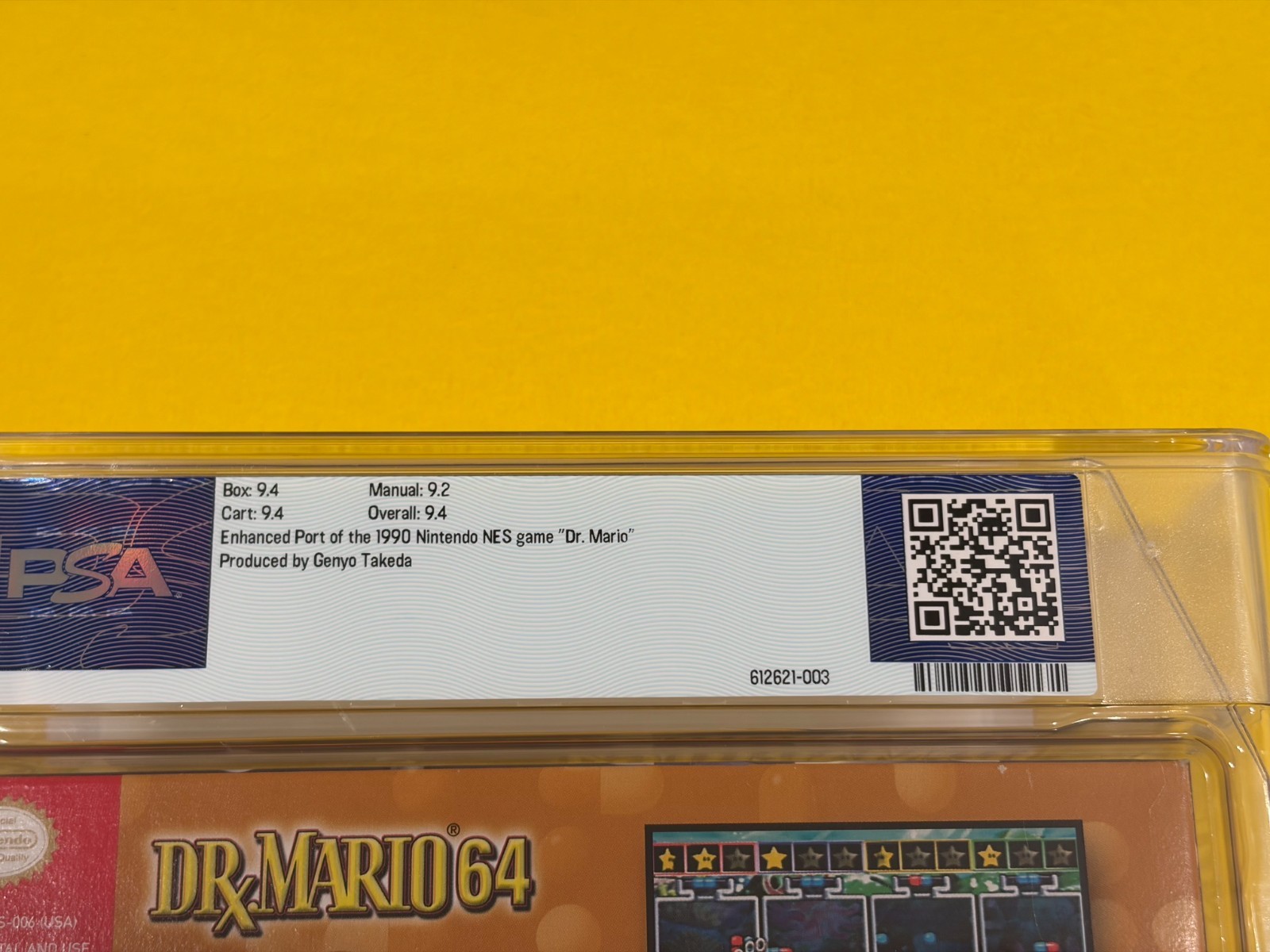 Dr. Mario 64 (1st Print, PSA 9.4 CIB) Nintendo 64 N64 not WATA CGC – Toys R Us