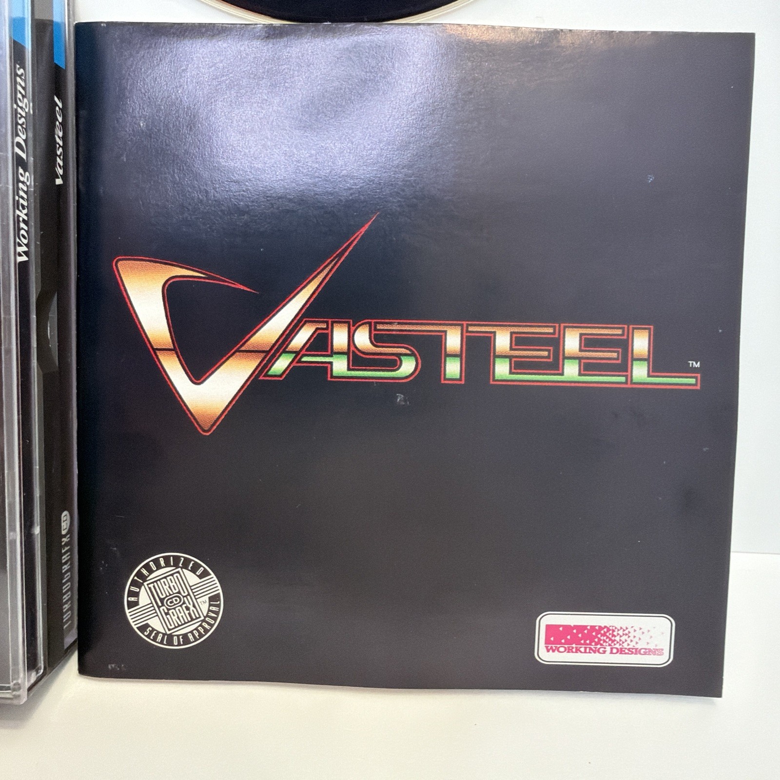 Vasteel TurboGrafx-16 CD PC Engine Tested Complete CIB W/ Map Poster MINT Disc