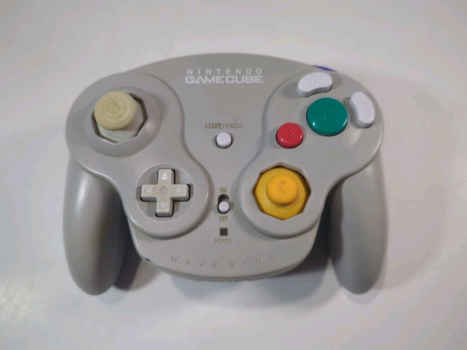 Nintendo GameCube WaveBird Wireless Controller Silver OEM No Receiver Powers On