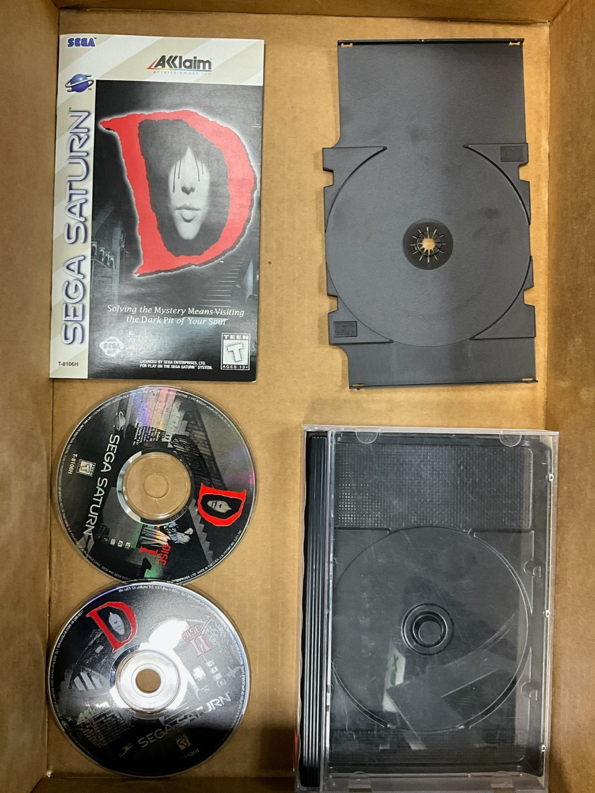 D For Sega Saturn Complete In Box CIB Great Shape