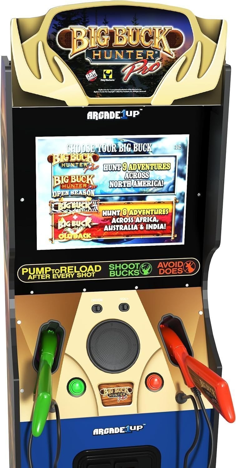 Arcade1Up Big Buck Hunter Pro Deluxe Arcade Cabinet WiFi 4 Games 1 Year Warranty