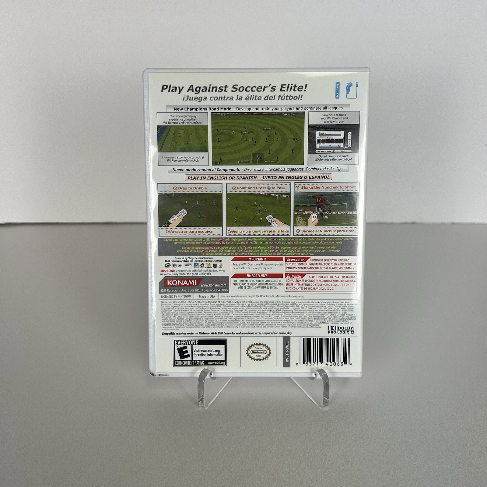 Pro Evolution Soccer 2008 (Nintendo Wii, 2008) Complete CIB