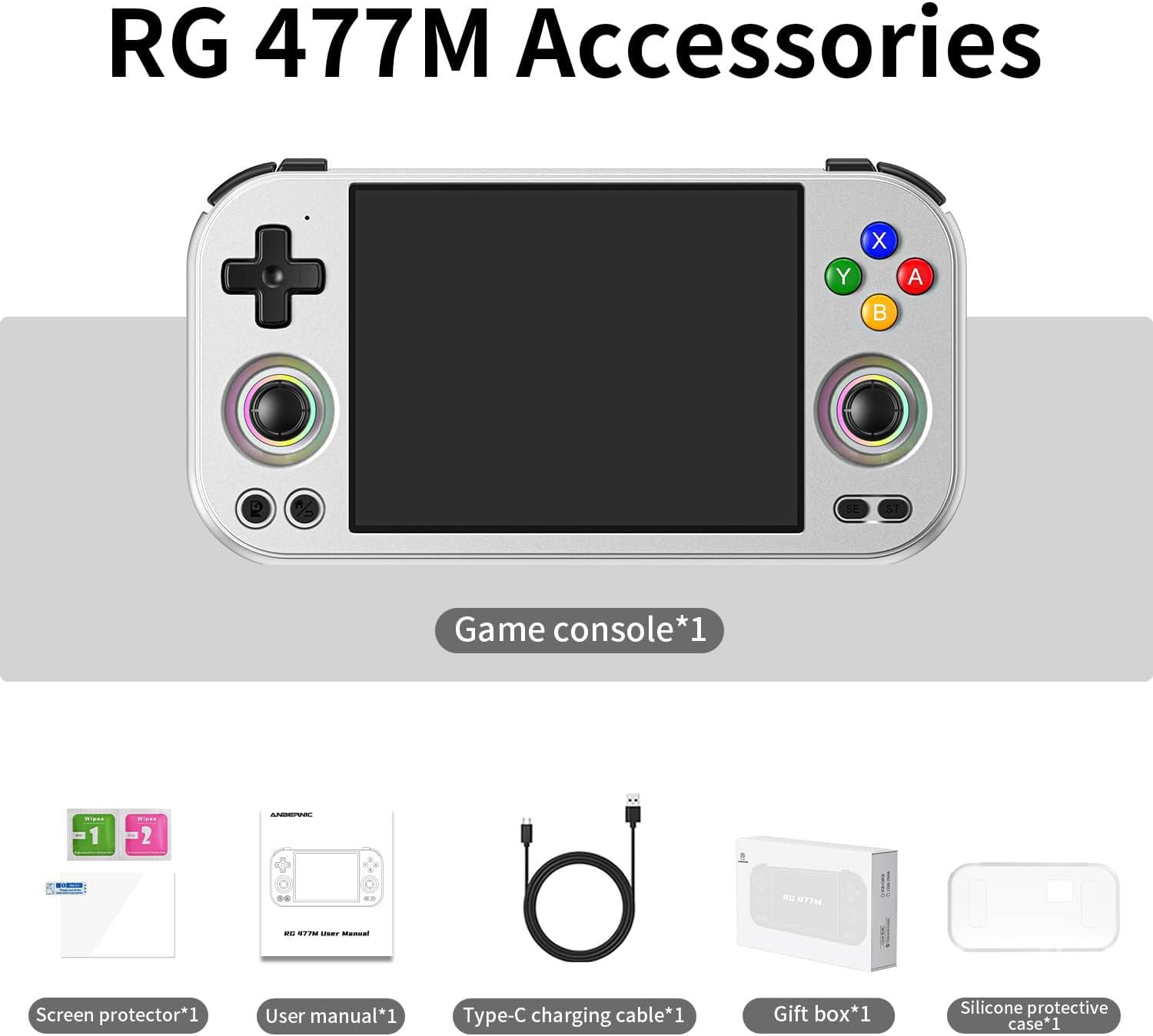 RG477M Retro Handheld Game Console , Aluminum Alloy CNC Dimensity 8300 Android14