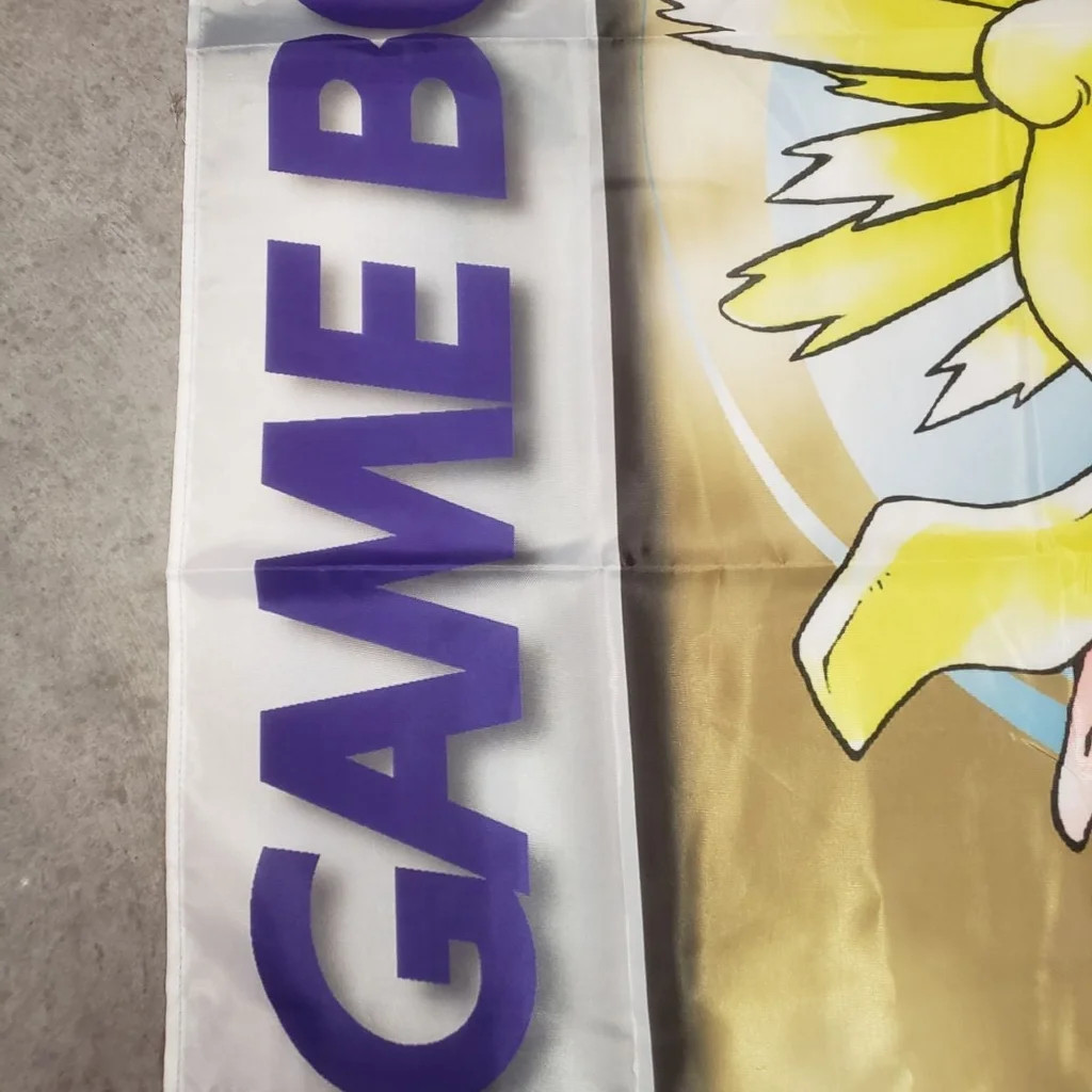 Pokemon Gold Version Gameboy Color Custom Wall Banner Tapestry 3 x 3 Ft