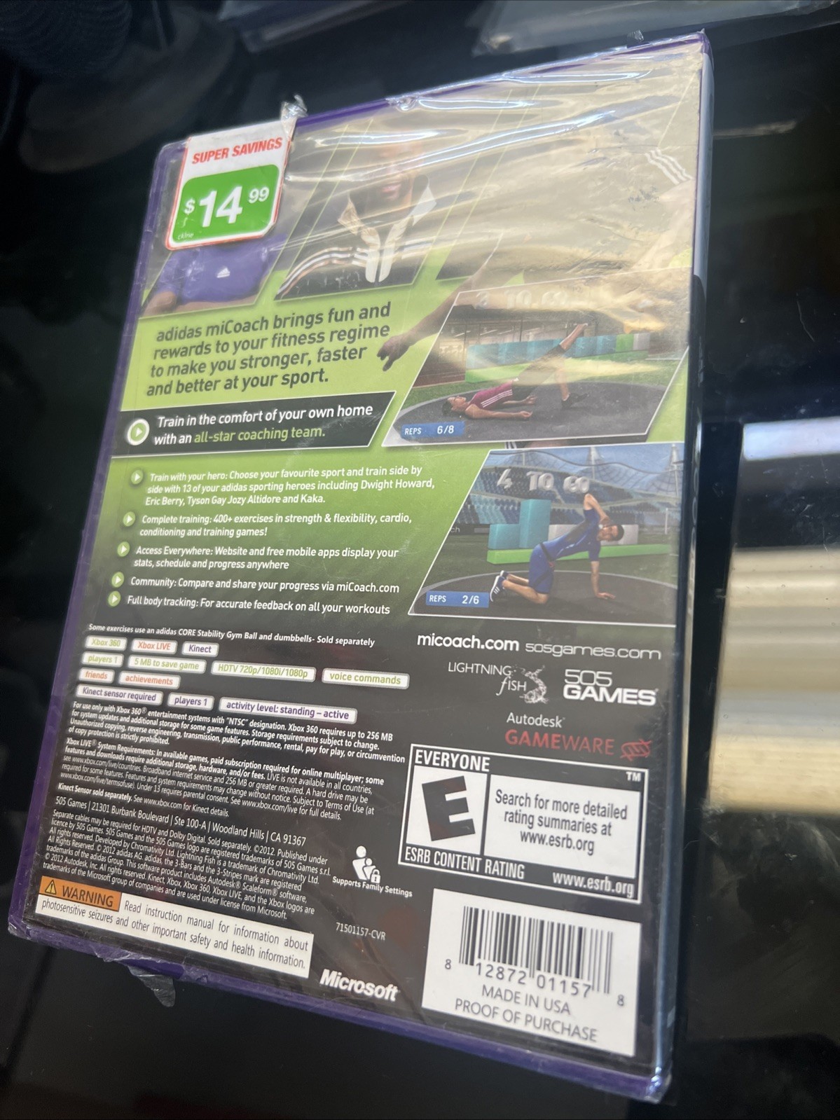 MiCoach Kinect! Train with the Best (XBOX 360, 2012) Brand New!