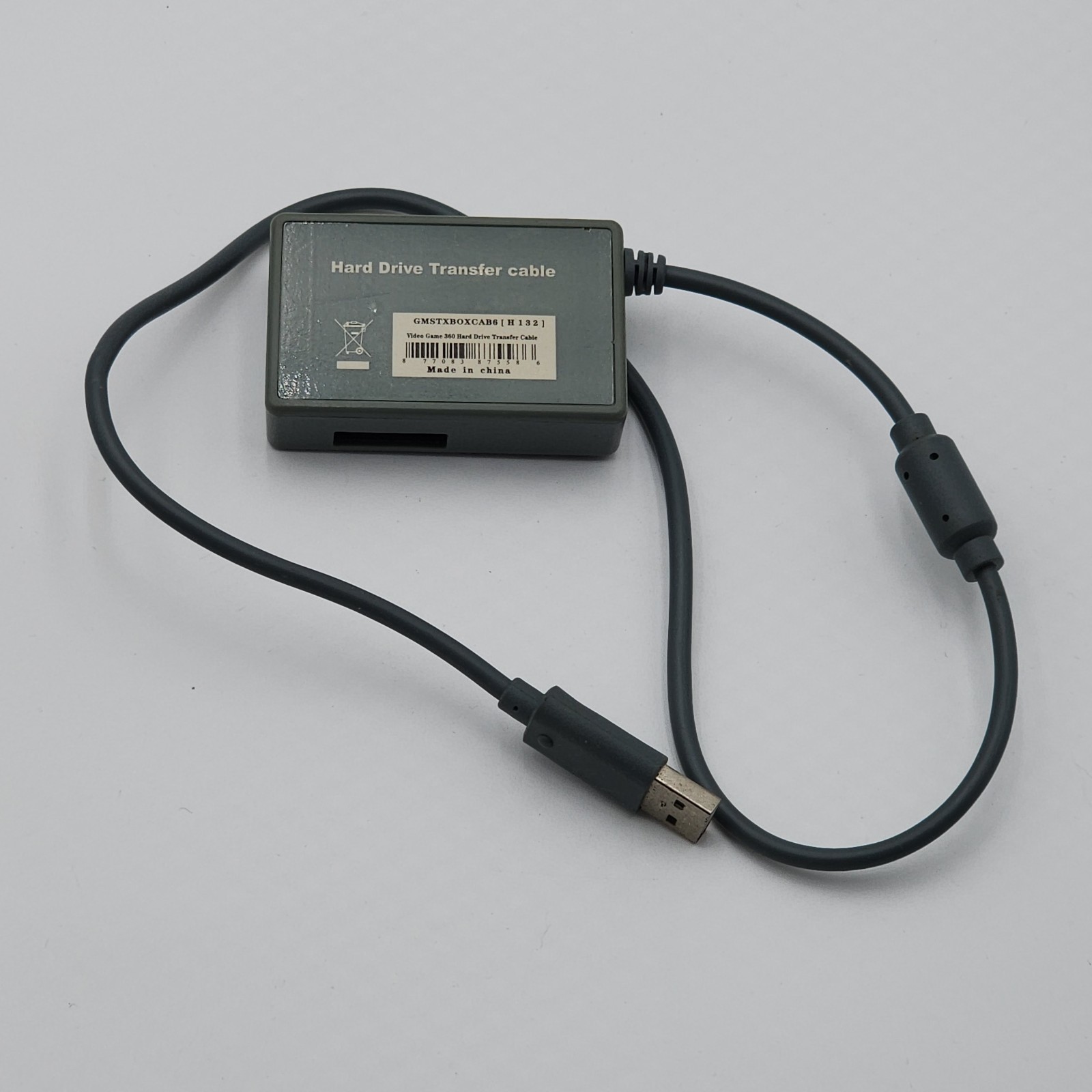 Hard Drive Transfer Cable Gray Video Game Xbox 360 Generic Untested