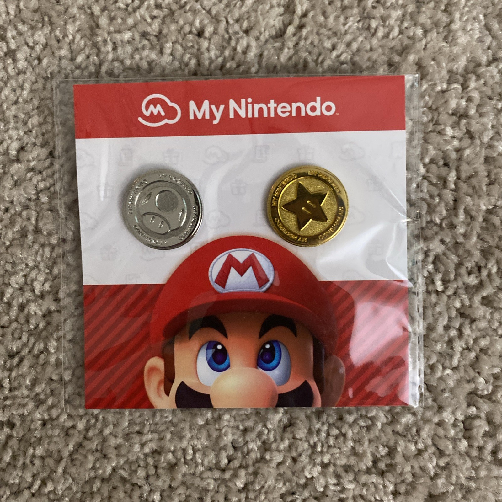 My Nintendo Rewards Exclusive Platinum Point and Gold Point Coins Pin Set NEW