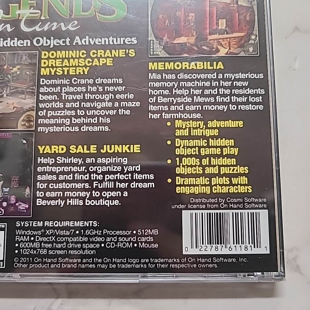 Legends In Time NEW PC CD rom Hidden Objects Collection 3 Pak 2011 FAST SHIPPING