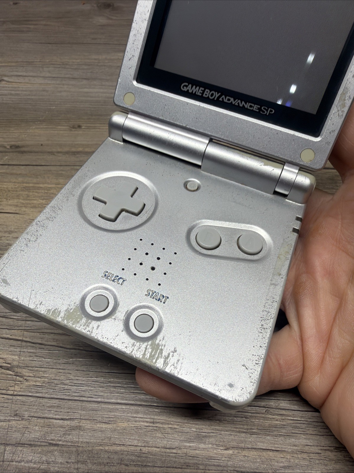 Nintendo Game Boy Advance SP Silver Handheld System TESTED WORKING