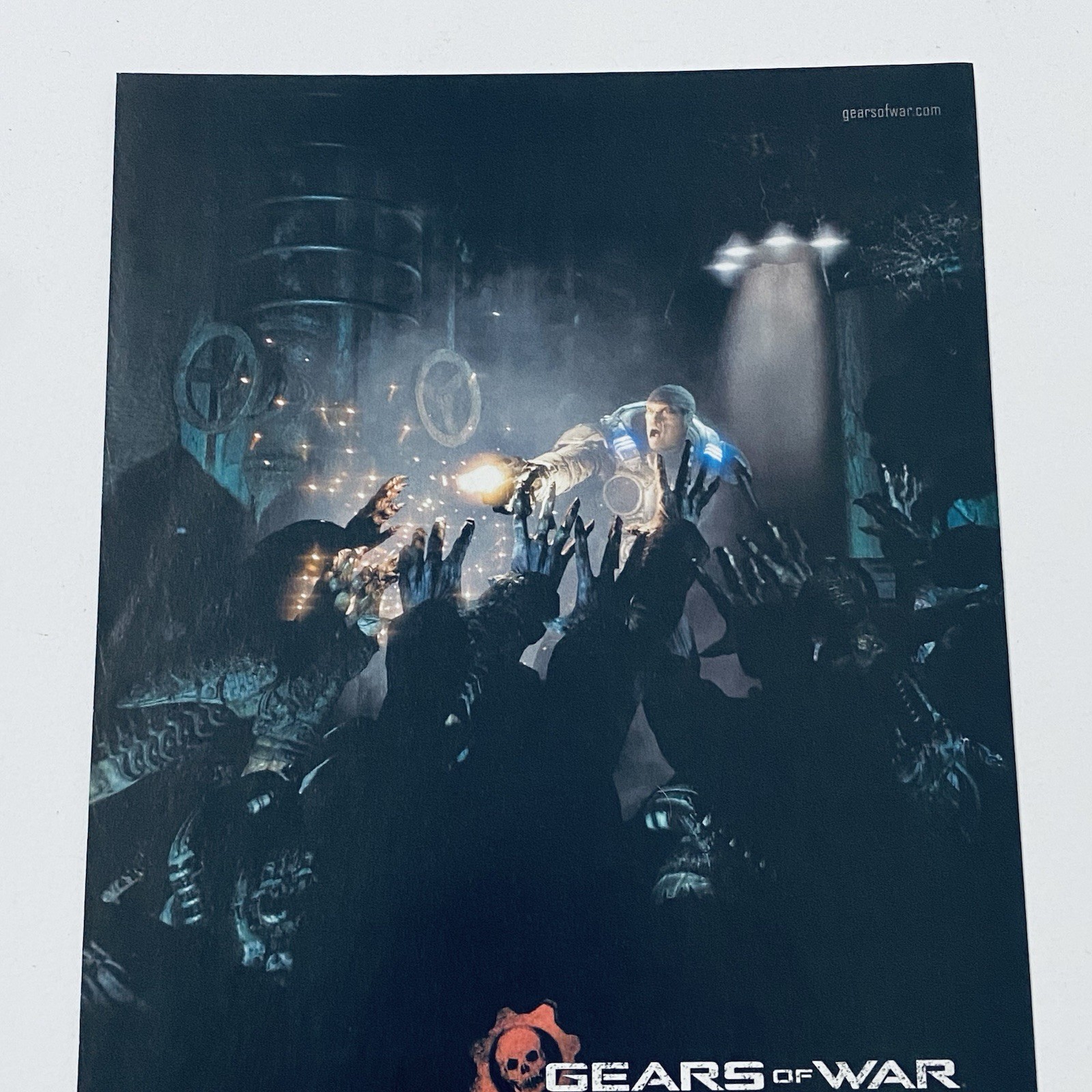 Gears of War Xbox 360 Game Promo Poster Rare Original 2000s Print Ad
