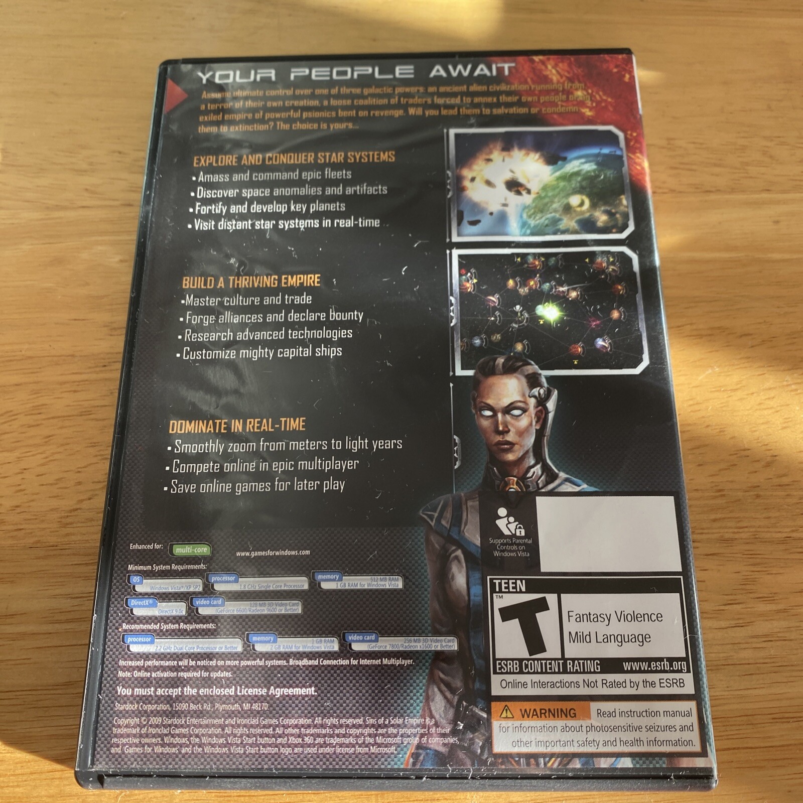 Sins of a Solar Empire (PC, 2008) – Tested, Manual Included