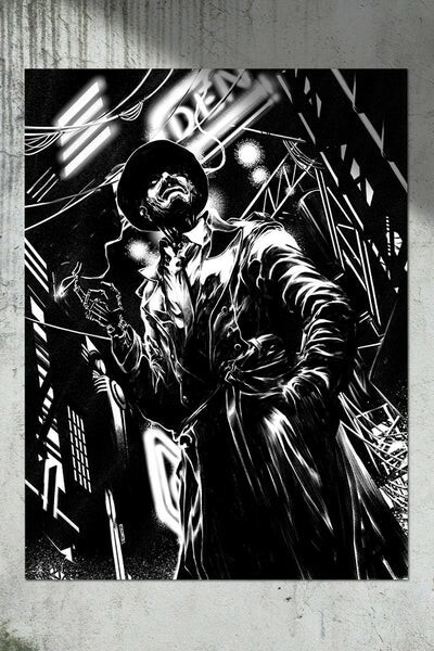*Limited Edition* Fallout Nick Valentine Noir Lithograph 18″ x 24″ (ONLY 400!)