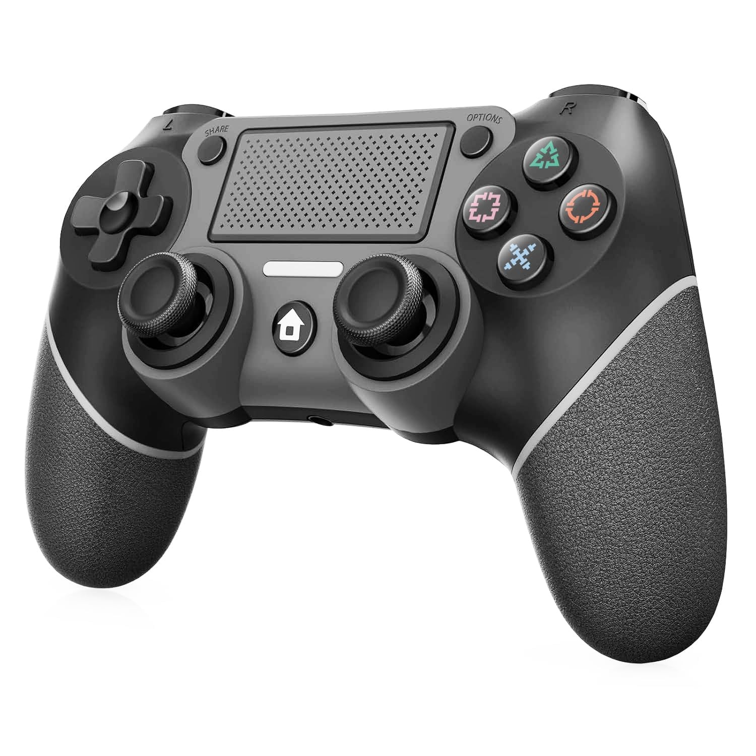 Wireless Controller Compatible with PS4/Pro/Slim, Black ps4 controller with Dual