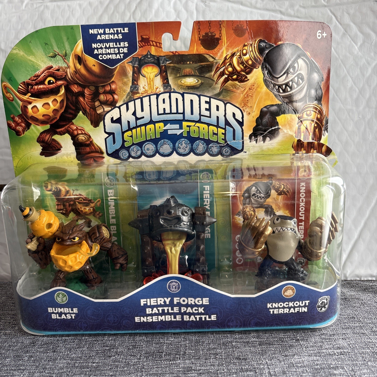 Skylanders Fiery Forge Battle Pack Bumble Blast Knockout Terrafin -Swap- Force