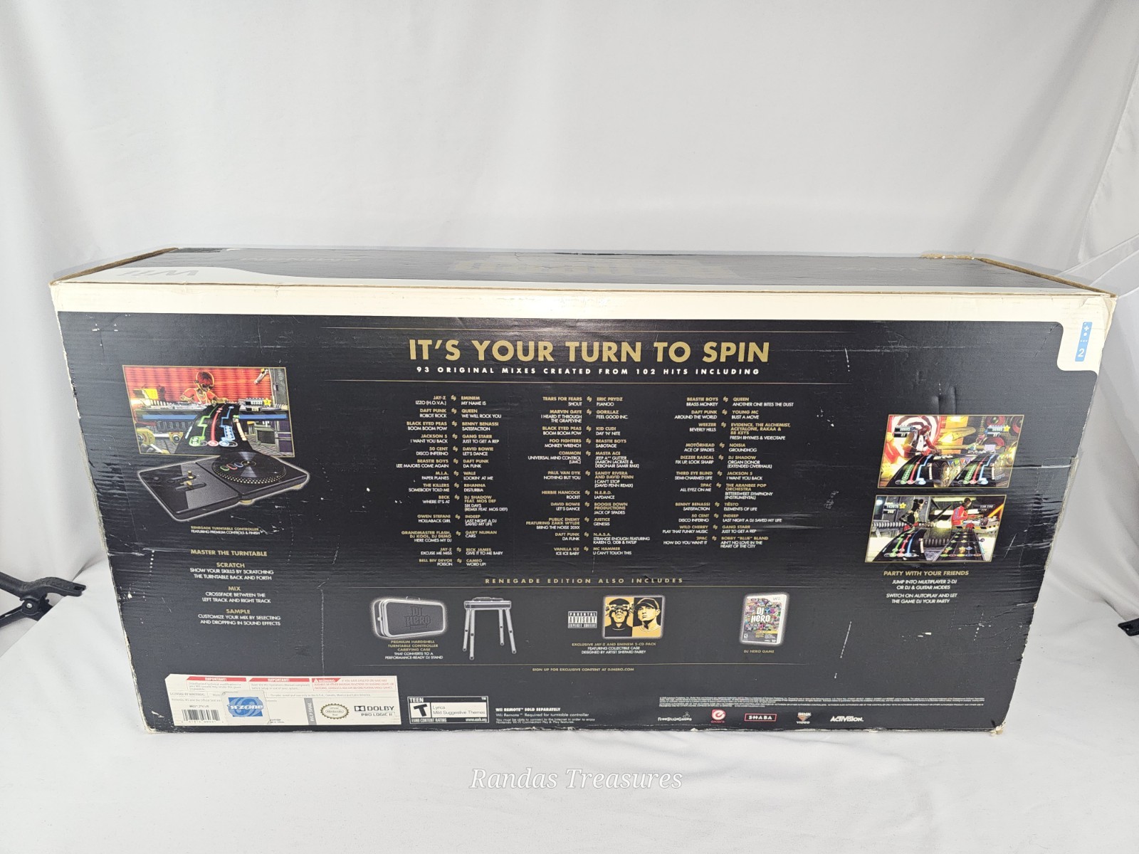 DJ Hero — Renegade Edition (Nintendo Wii, 2009) Jay-Z & EMINEM New Open Box