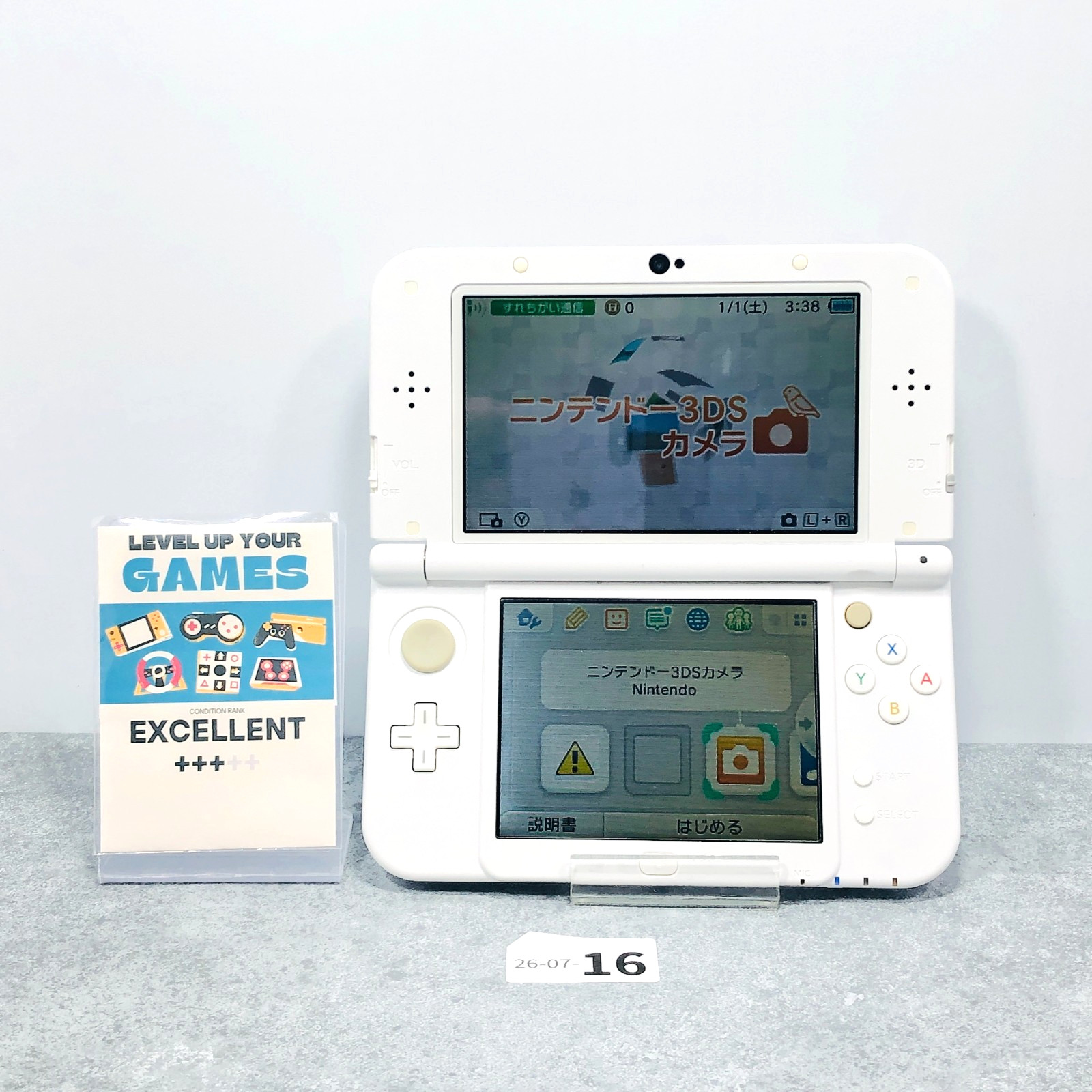 [EX+3] New Nintendo 3DS XL LL Pearl White Console Working Tested Japanese ver