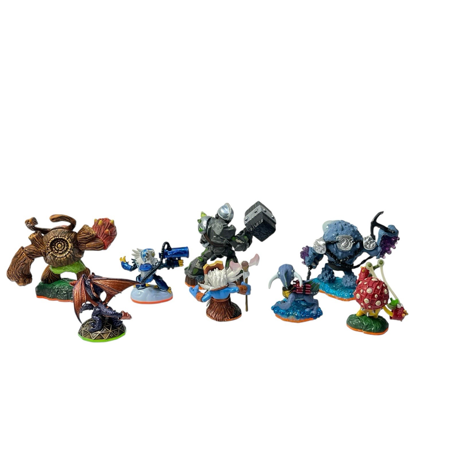 Lot of 8 Video Game Skylander Figures Spyro Thumpback Crusher Jet-Vac Tree Rex +