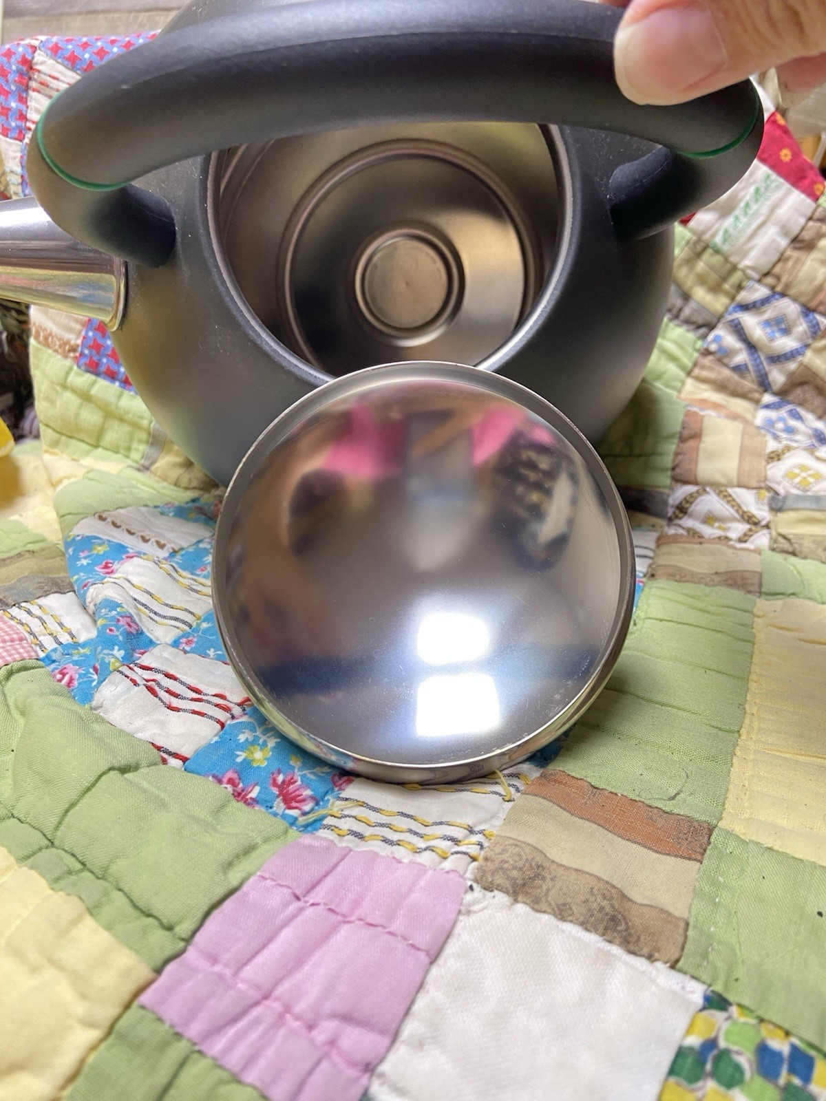 Emeril Lagasse 2.5 Quart Whistling Tea Kettle “BAM” Stainless Steel Made Italy