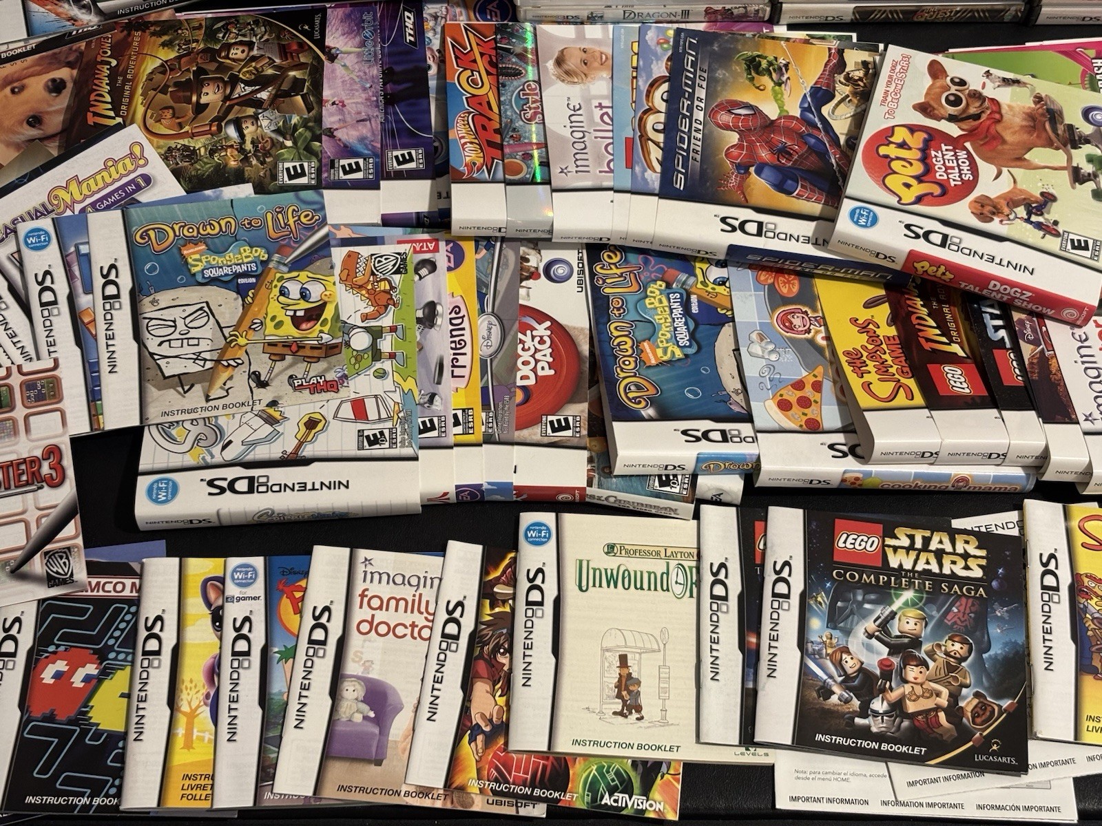 Massive Lot 100s of Nintendo DS & 3DS Cases Manuals Inserts & Cover Art Pokemon