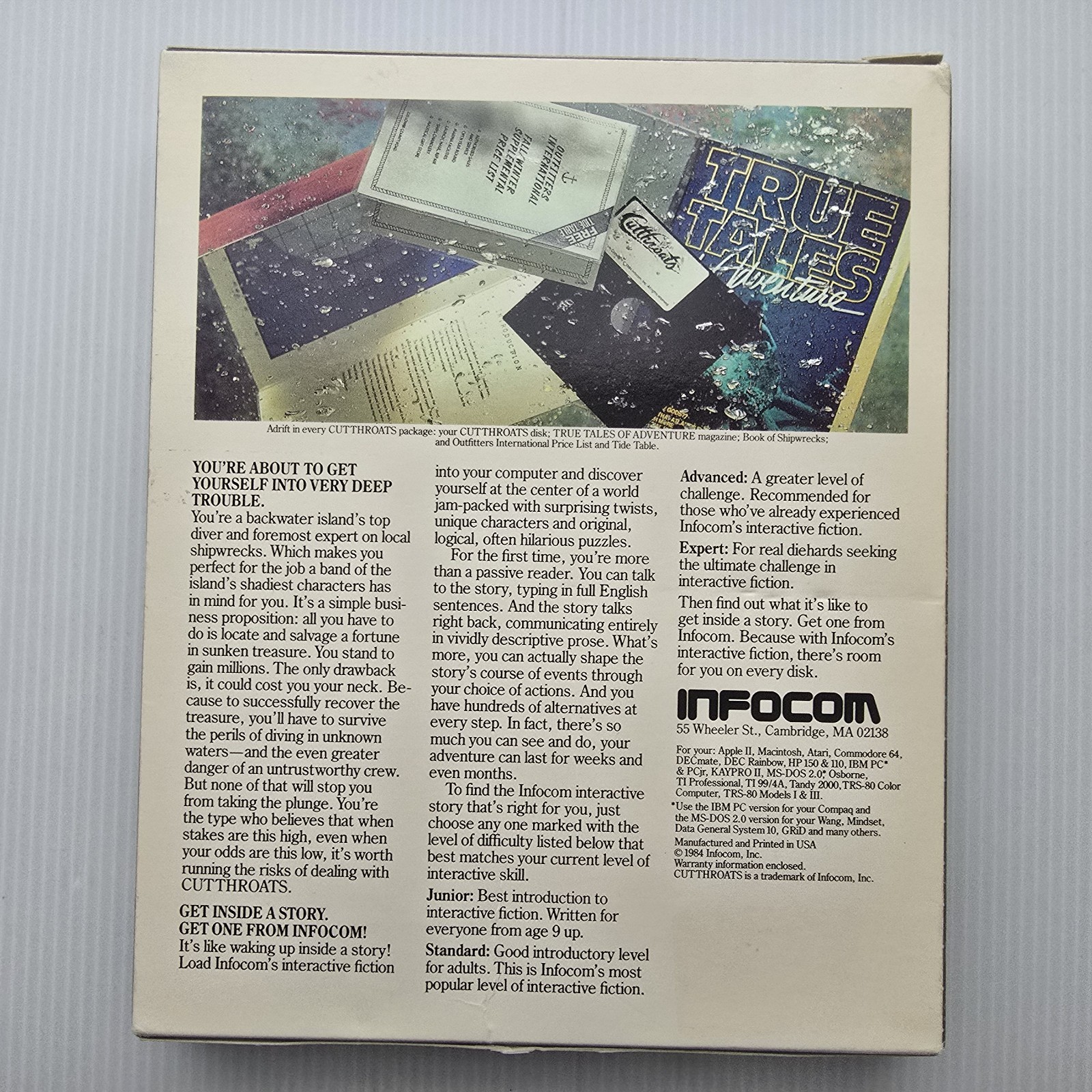 Cutthroats (Macintosh, 1984) Infocom Gray Box