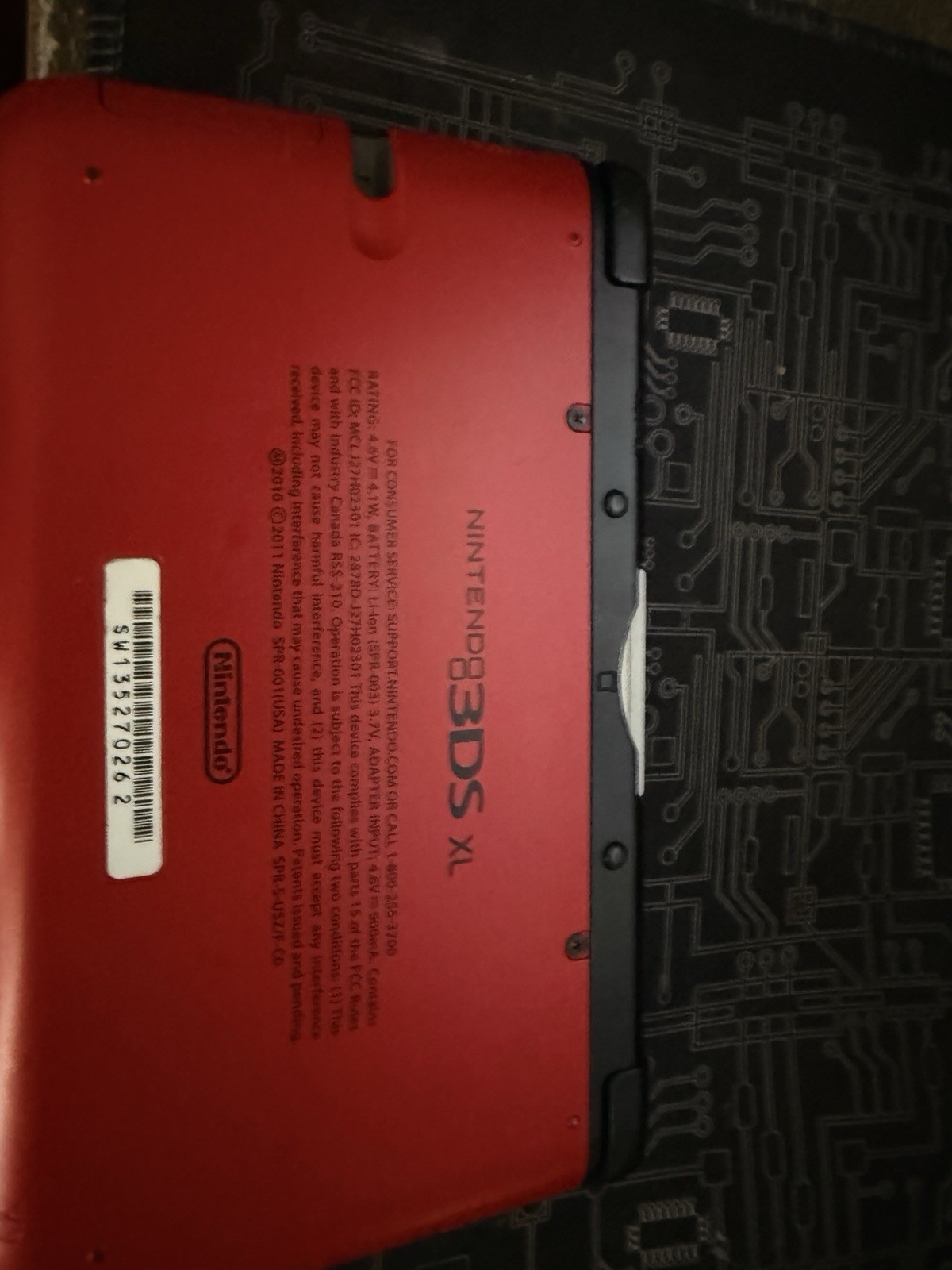 Nintendo 3DS XL Handheld System Red/Black Wi-Fi 4GB Region Free SPR-001