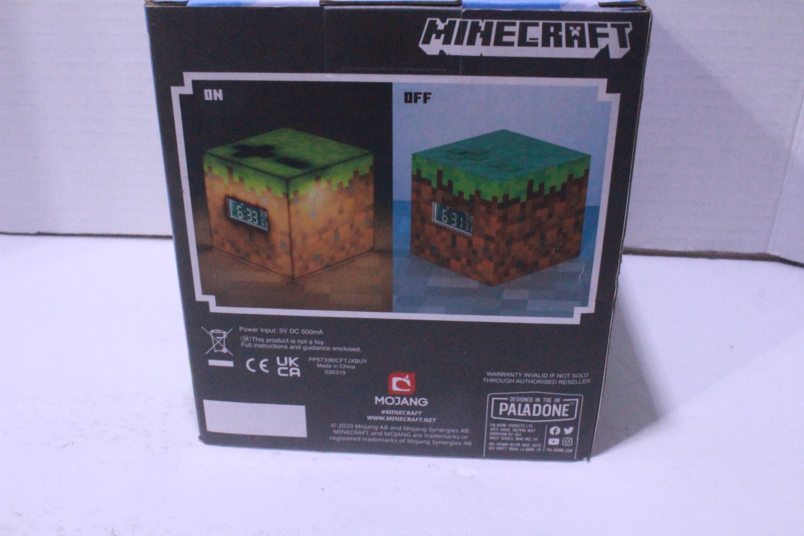 Minecraft Digital Alarm Clock New Paladone Mojang Official Music NEW