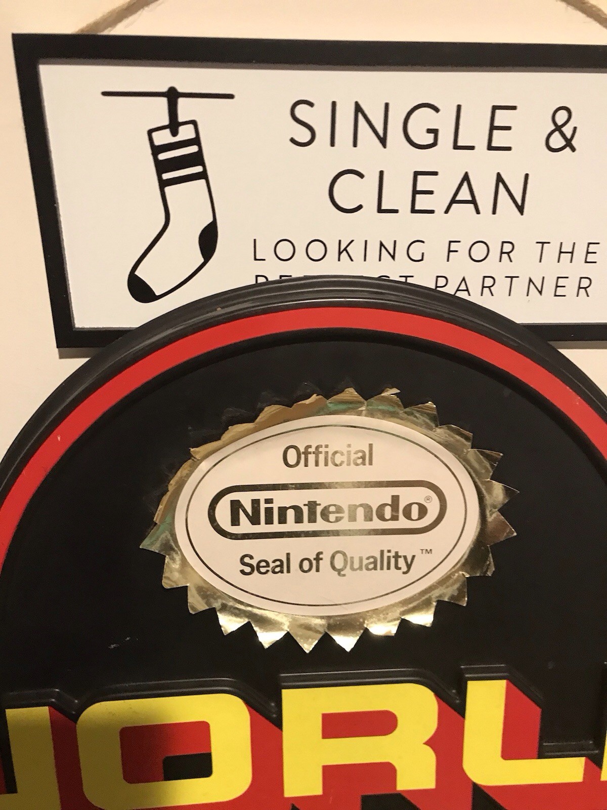 Nintendo NES World of Nintendo Display Sign Promotional Promo SNES Standee Mario