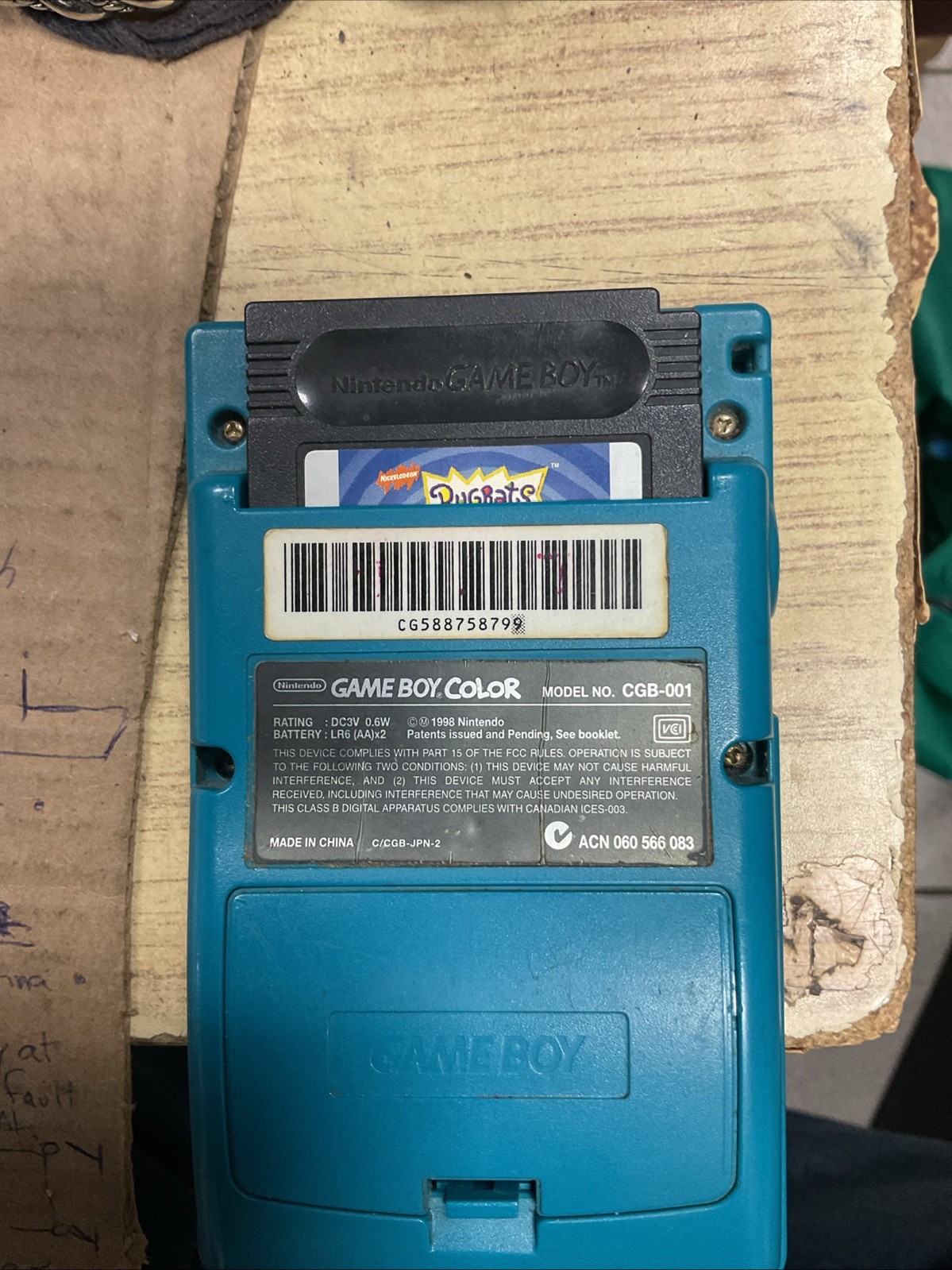 Nintendo Gameboy Boy Color Teal Green Console CGB-001 Tested & Working