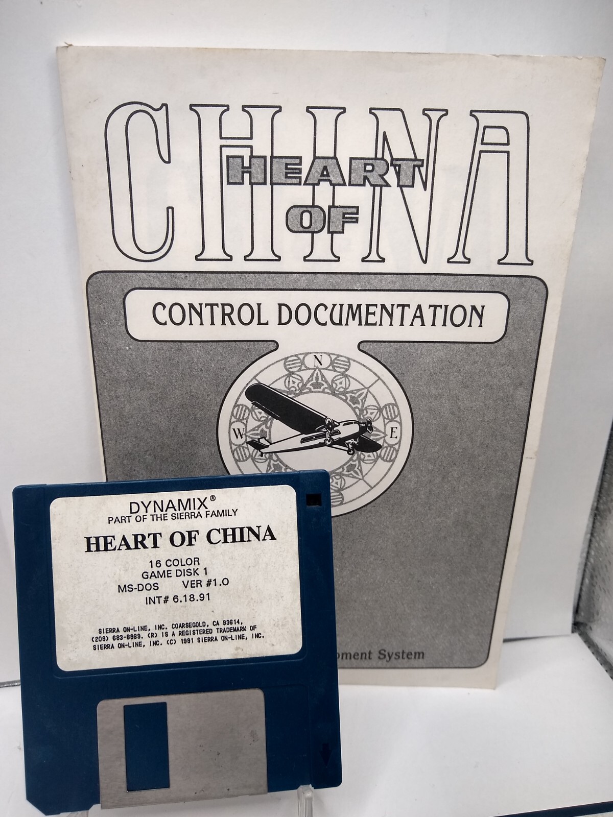 HEART OF CHINA GAME PC MS-DOS COMPUTER 3.5″ INCH FLOPPY DISK(S) TESTED See Desc!