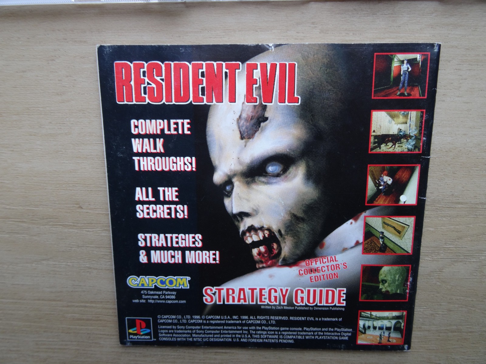 Resident Evil (PlayStation 1, 1996) Jewel Case w/Reg Card *Rare!*
