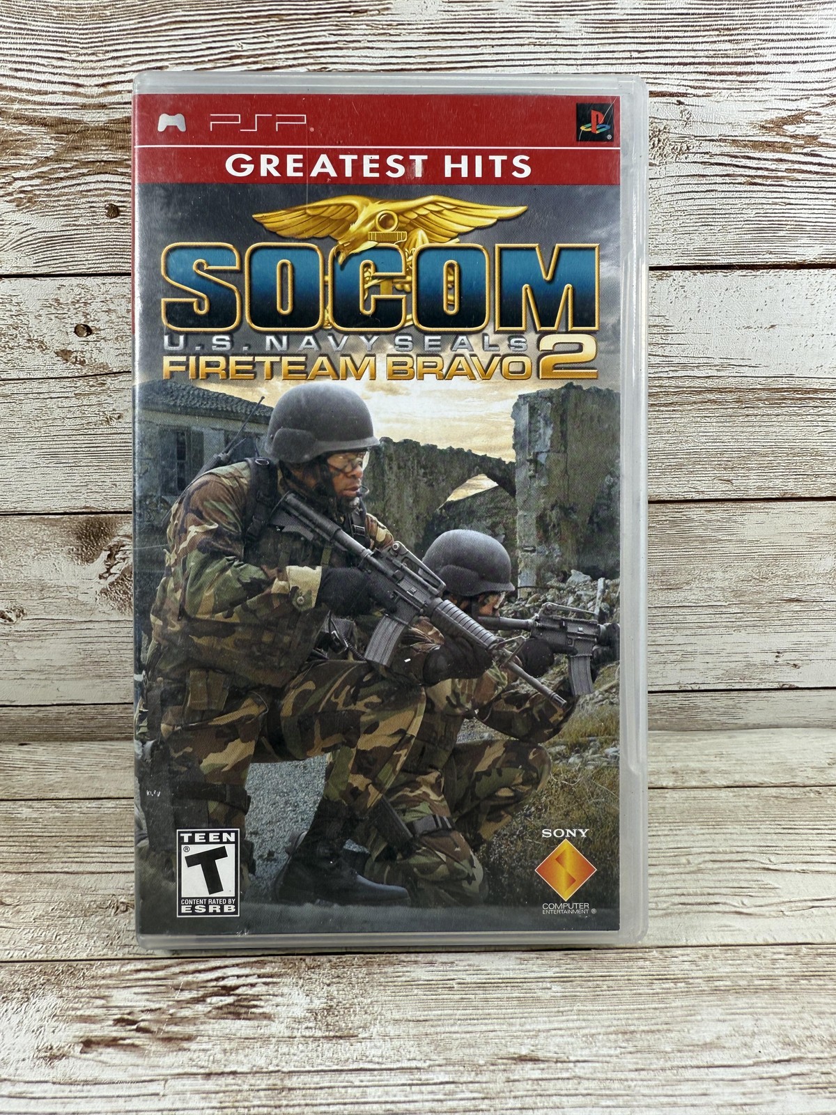 SOCOM Fireteam Bravo 2 PSP Complete Greatest Hits Navy SEALs Tested CIB