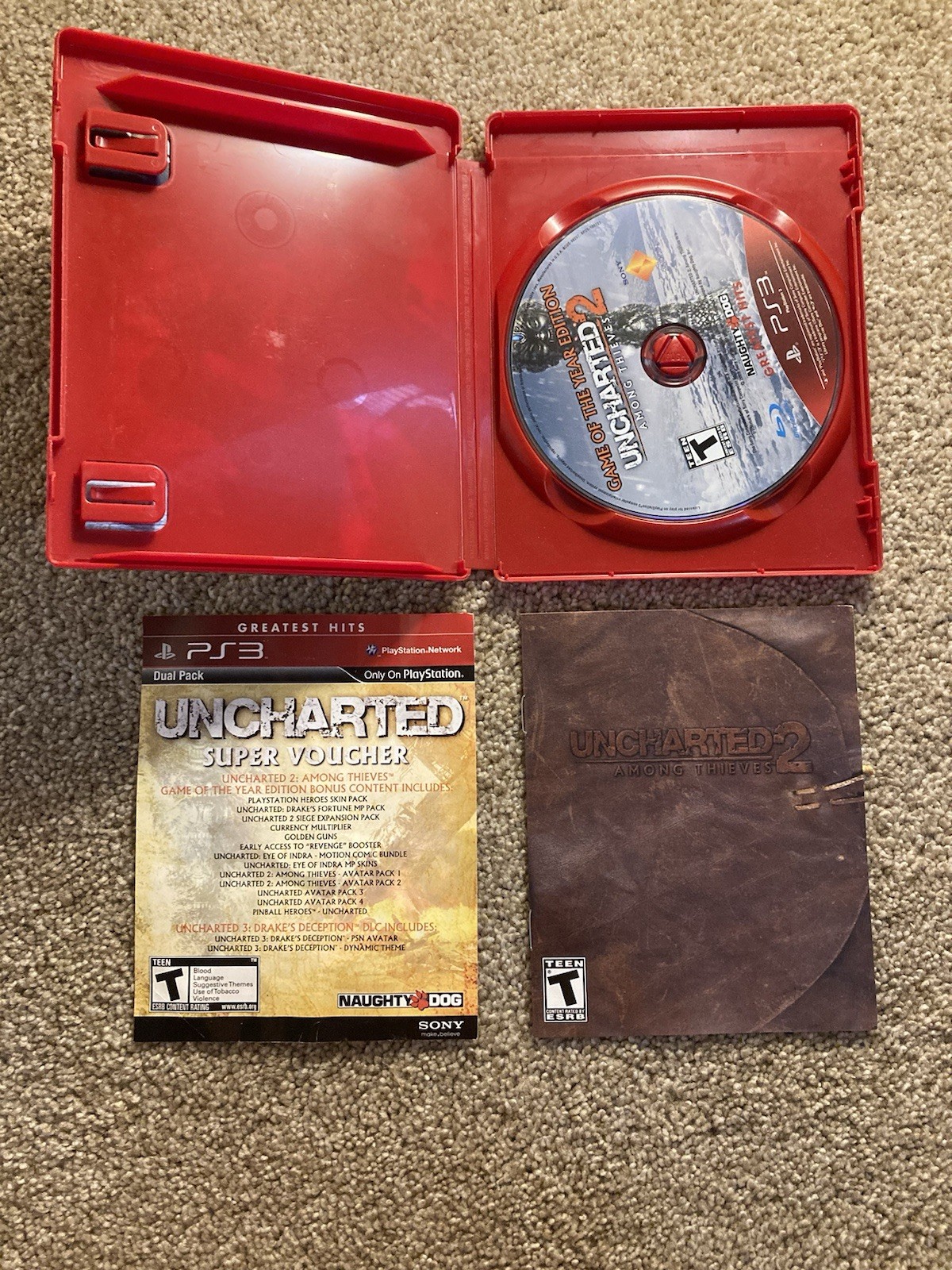 Uncharted 1, 2, & 3 Trilogy LOT (Sony PlayStation 3) RARE OOP COMPLETE IN BOX